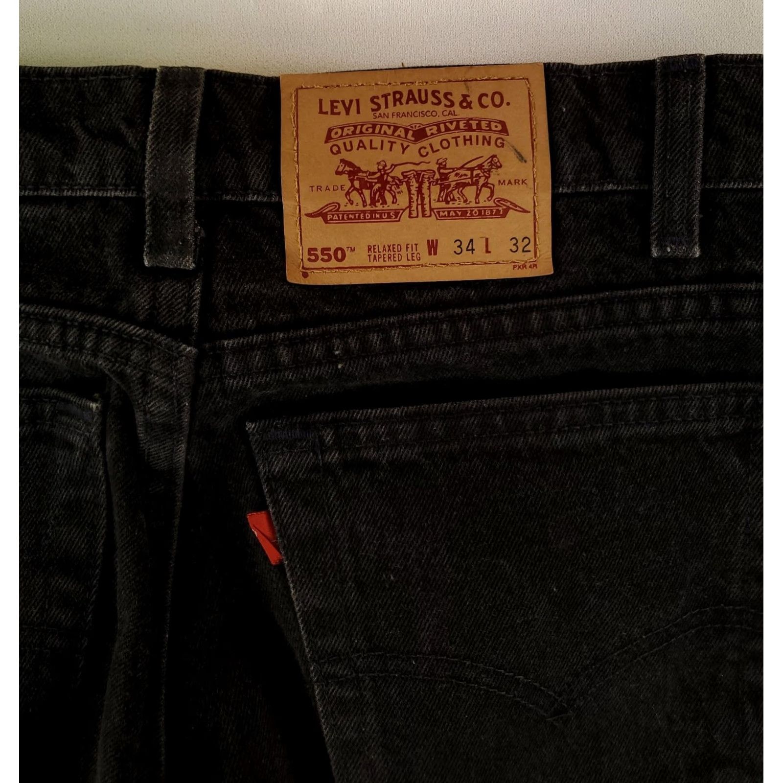 Levi's Levi's 550 Jeans Black VTG 90s Mens 34x32 33x32 Actual Straight Jeans Mens Black VTG 90s Levi's 550 Jeans Black 34x32 33x32 Actual Size US 34 / EU 50 - 4 Thumbnail