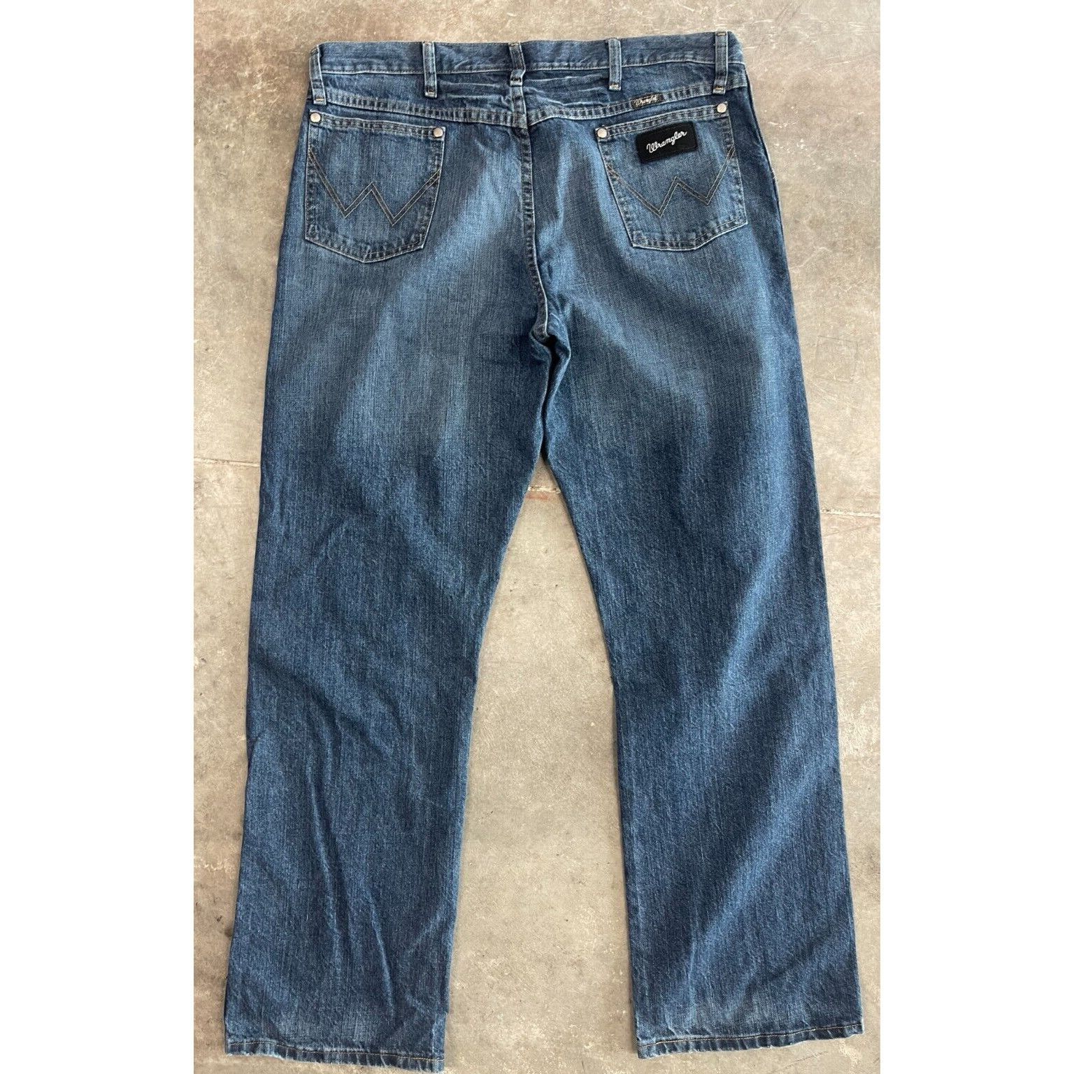Wrangler VTG Y2K 90S WRANGLER BLUE FADE JEANS DENIM 36x32 Size US 36 / EU 52 - 3 Thumbnail
