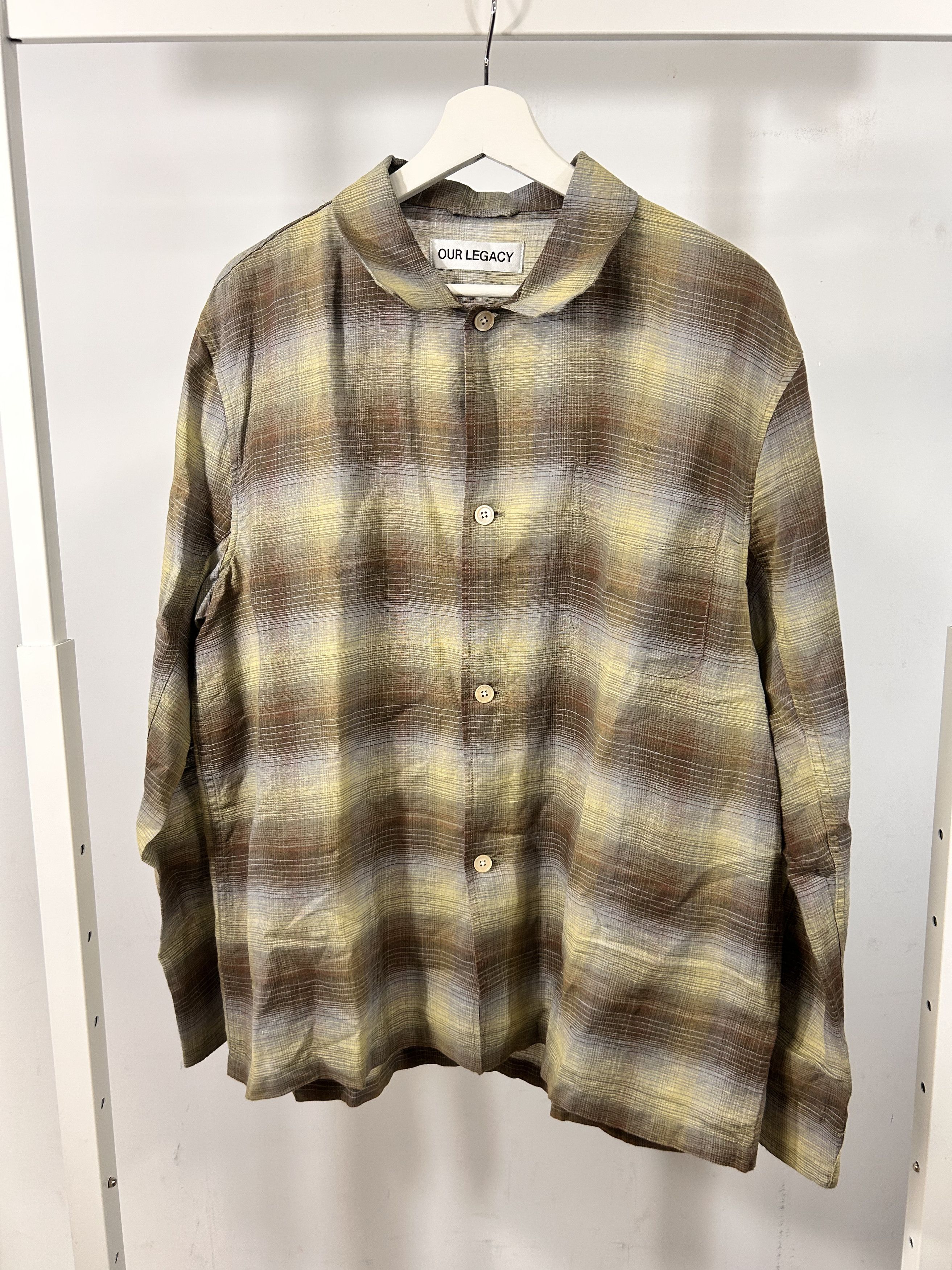 Our Legacy Our Legacy Box Shirt Murky Static Summer Weave