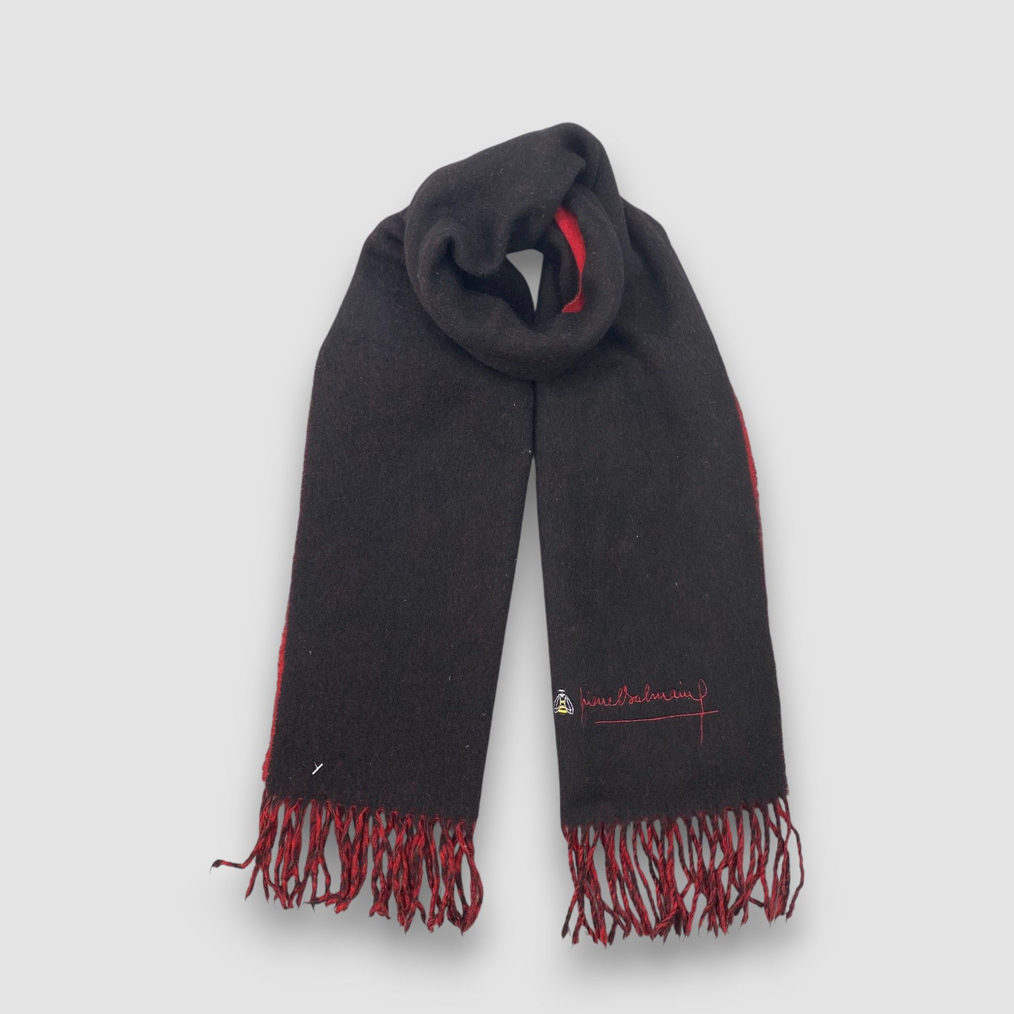 Japanese Brand Vintage Pierre Balmain Scarf Muffler Wool Winter Scarves Size ONE SIZE - 1 Thumbnail