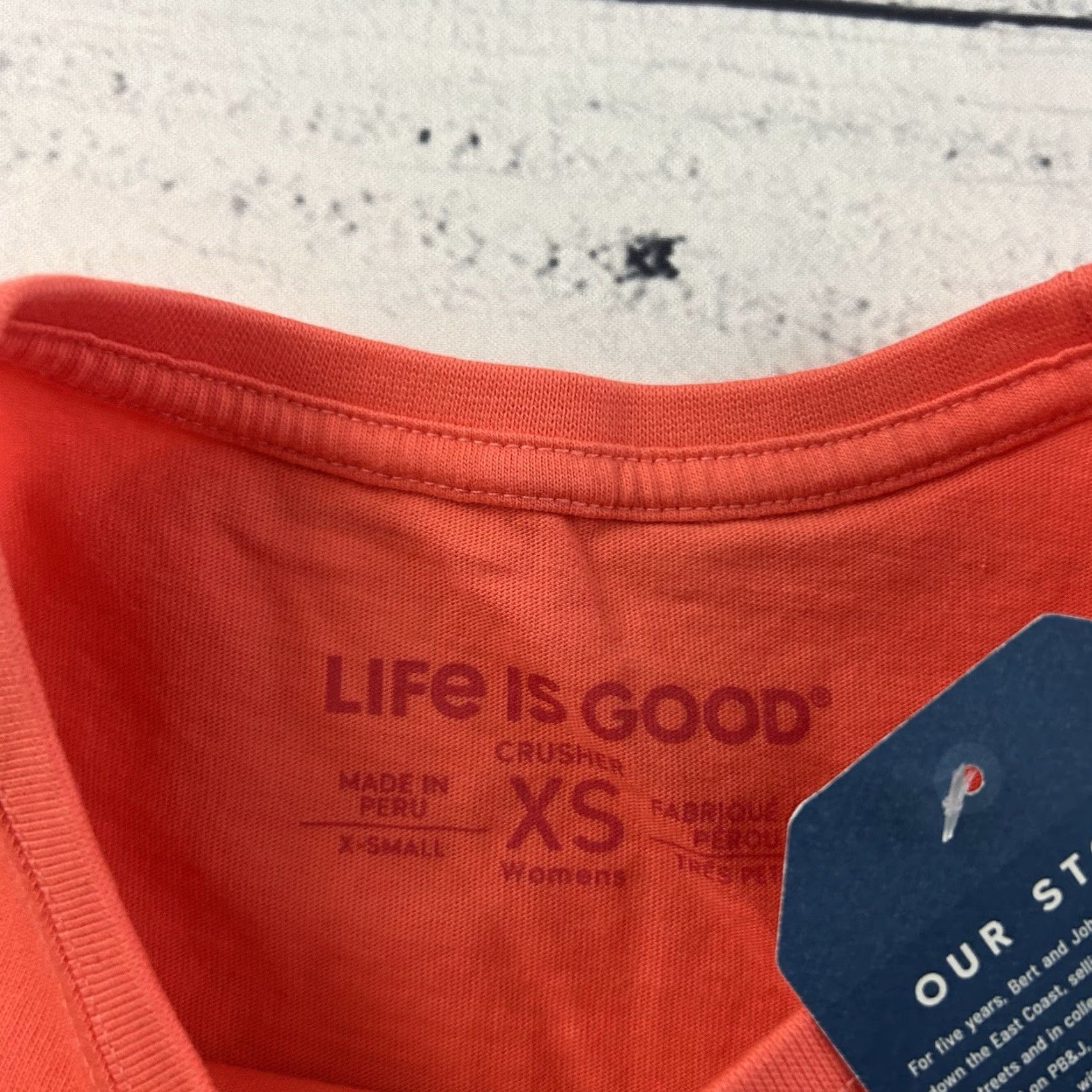 Life is Good NEW Life Is Good Wild At Heart Crusher Tee Short Sleeve T Shirt Women's XS Peach Size XS / US 0-2 / IT 36-38 - 3 Thumbnail