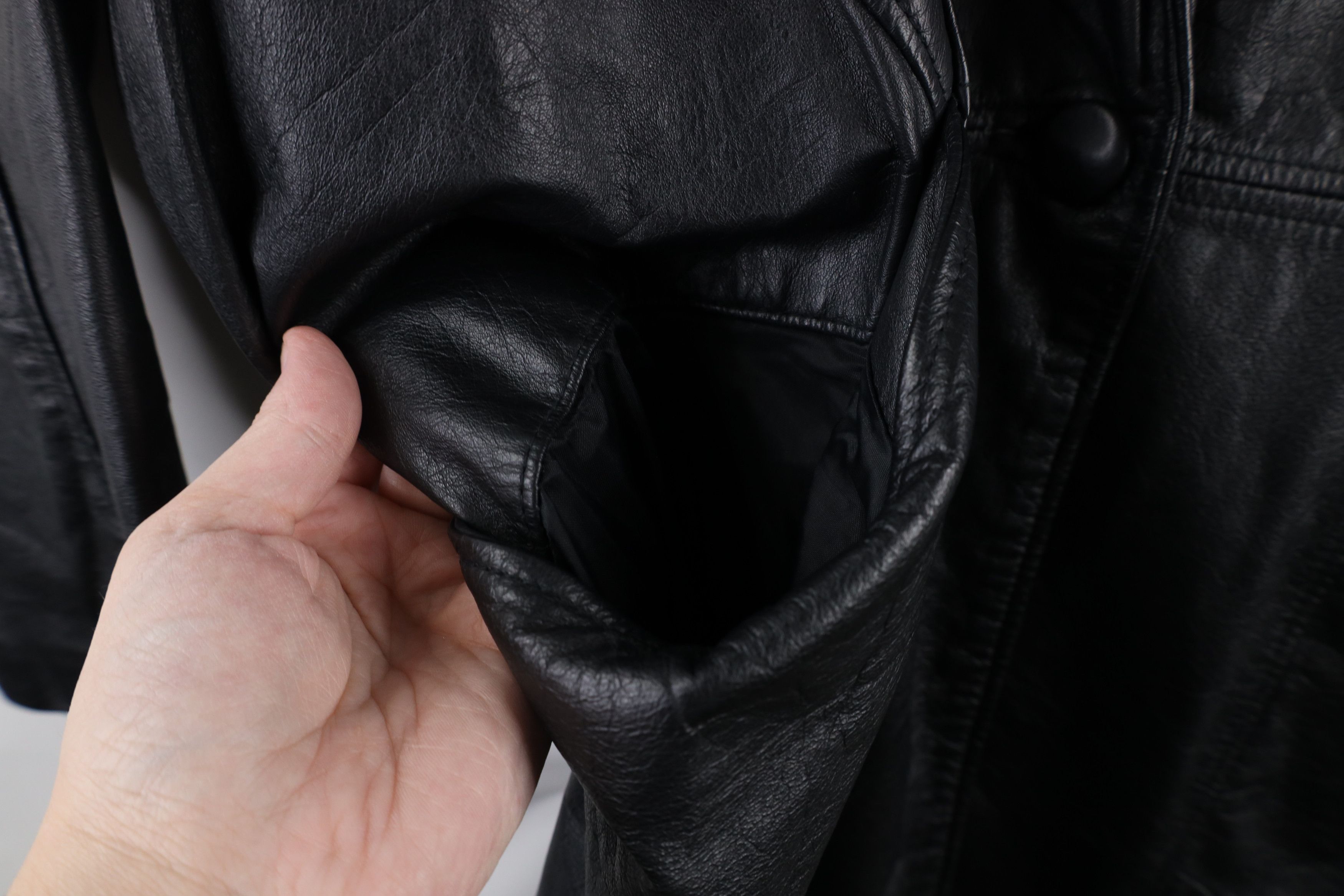 Vintage Vintage 90s Streetwear Full Length Trench Coat Jacket Black Size M / US 6-8 / IT 42-44 - 6 Thumbnail