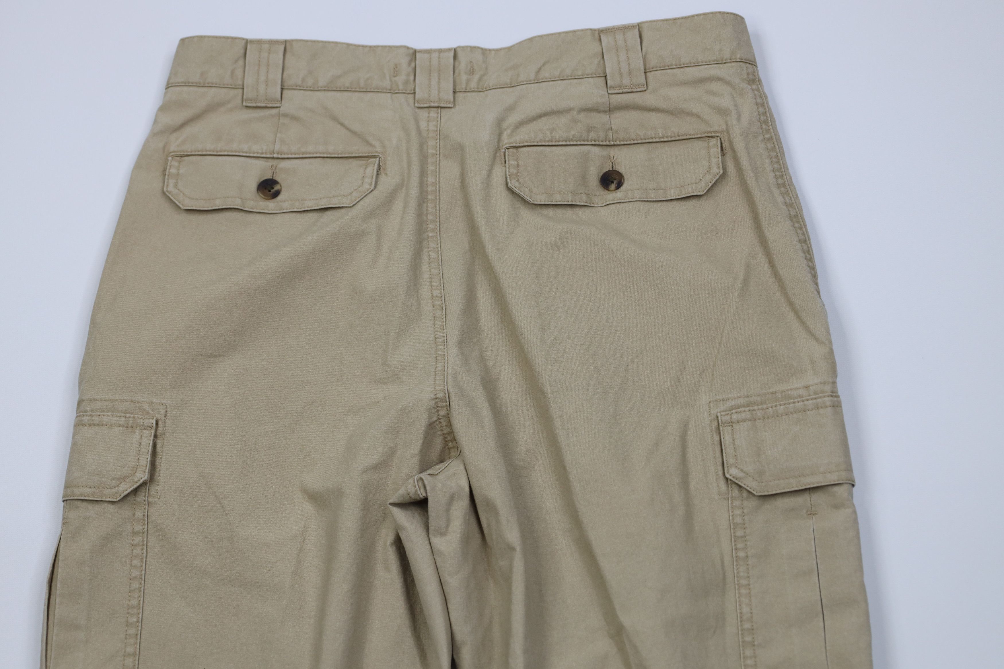 L.L. Bean Vintage 90s Y2K LL Bean Stonewash Straight Leg Cargo Pants Size US 31 - 8 Thumbnail