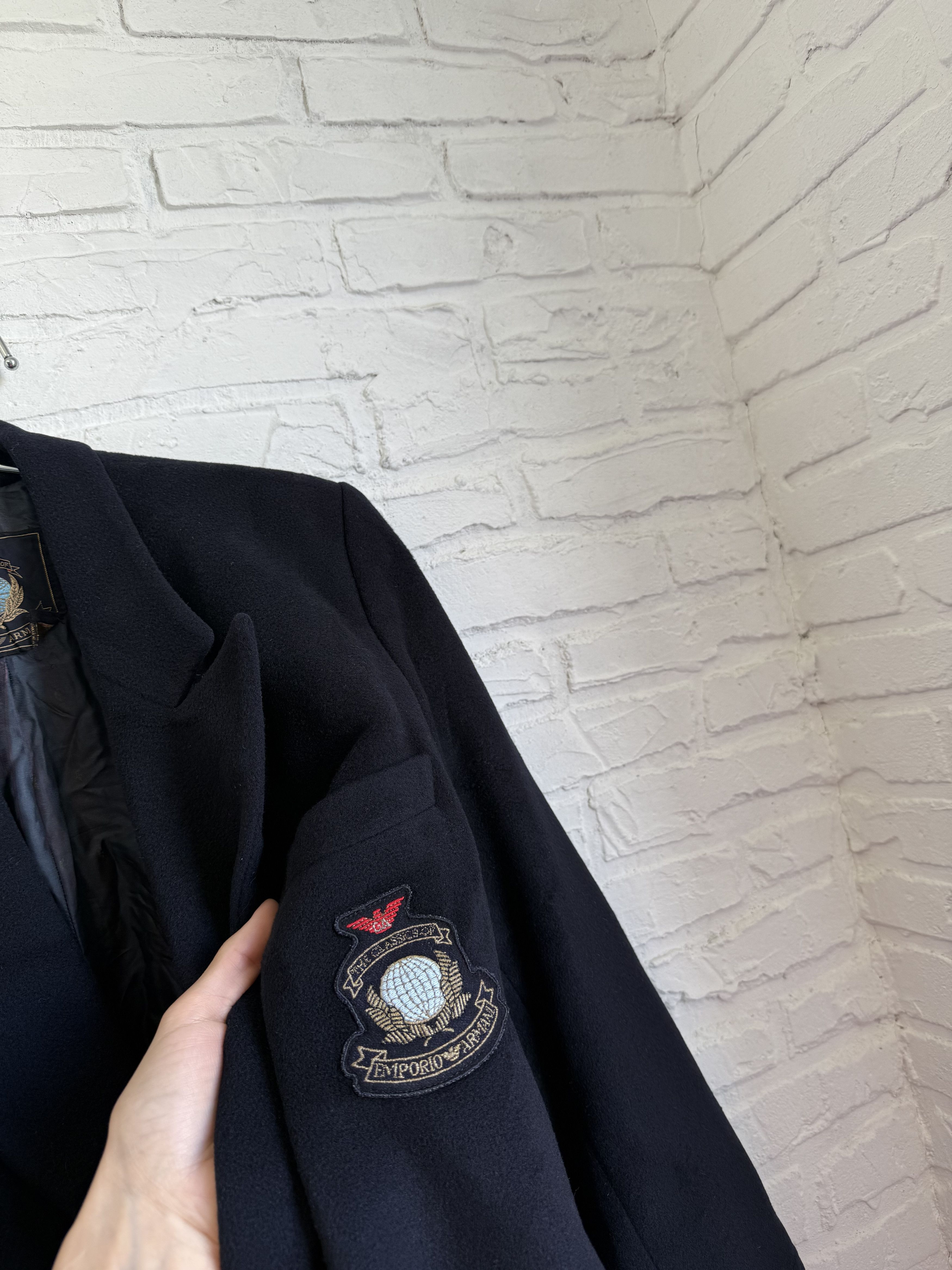 Emporio Armani Vintage 90s Emporio Armani Wool Cashmere Long Coat Oversized Size US S / EU 44-46 / 1 - 4 Thumbnail