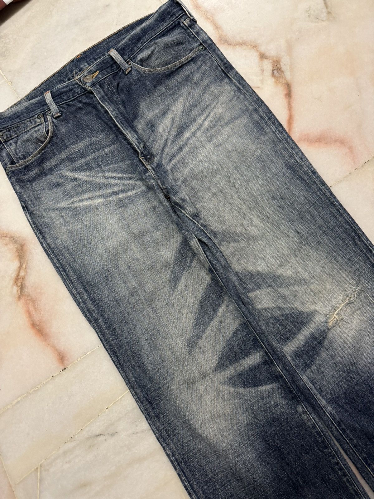 Levi's 💥Grunge💥Vintage 90s Levi's Lot552 Thrashed Distressed Insane Size US 33 - 7 Thumbnail
