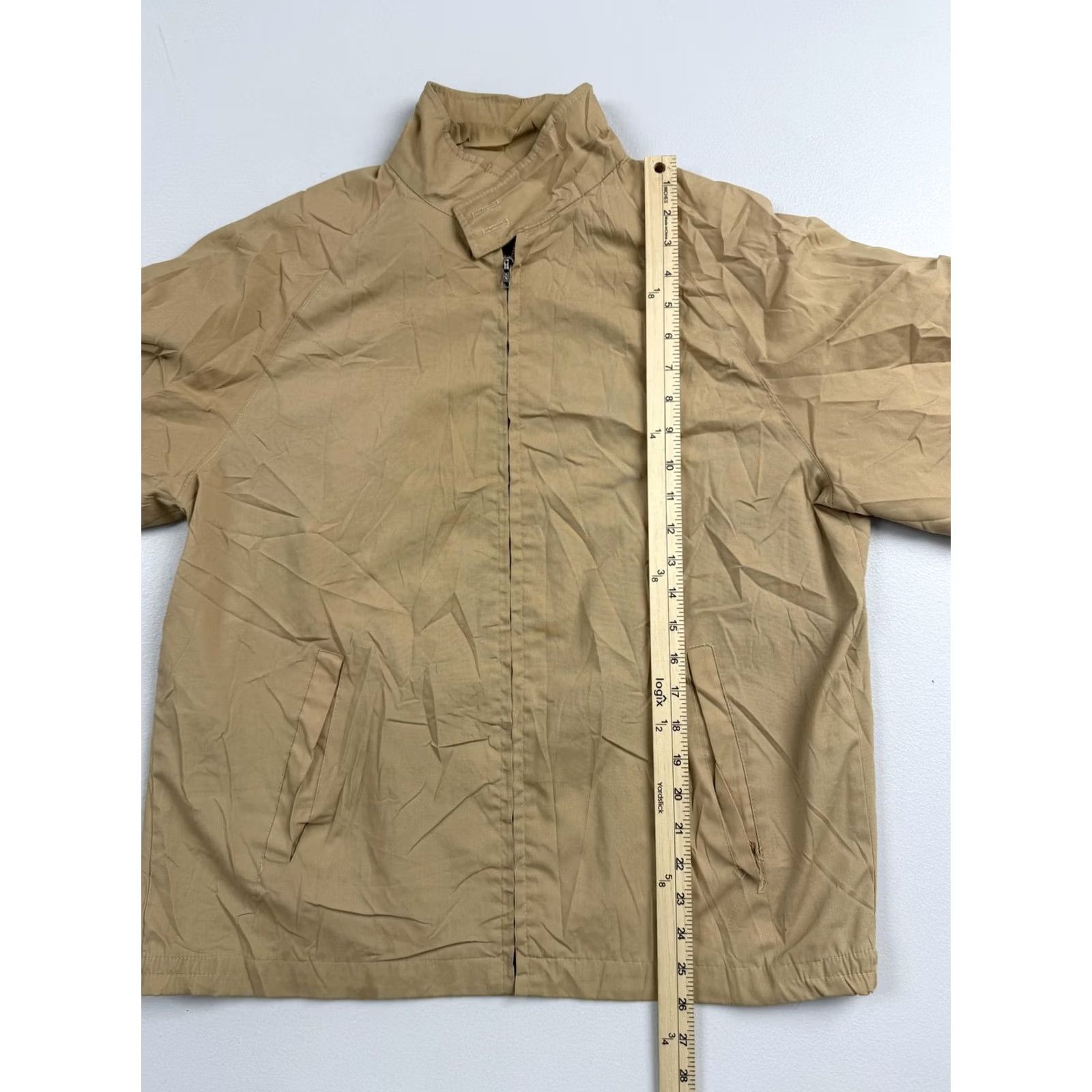 Vintage VINTAGE Campus Jacket Mens XL Beige Canvas Windbreaker Full Zip Lightweight USA Size US XL / EU 56 / 4 - 4 Thumbnail