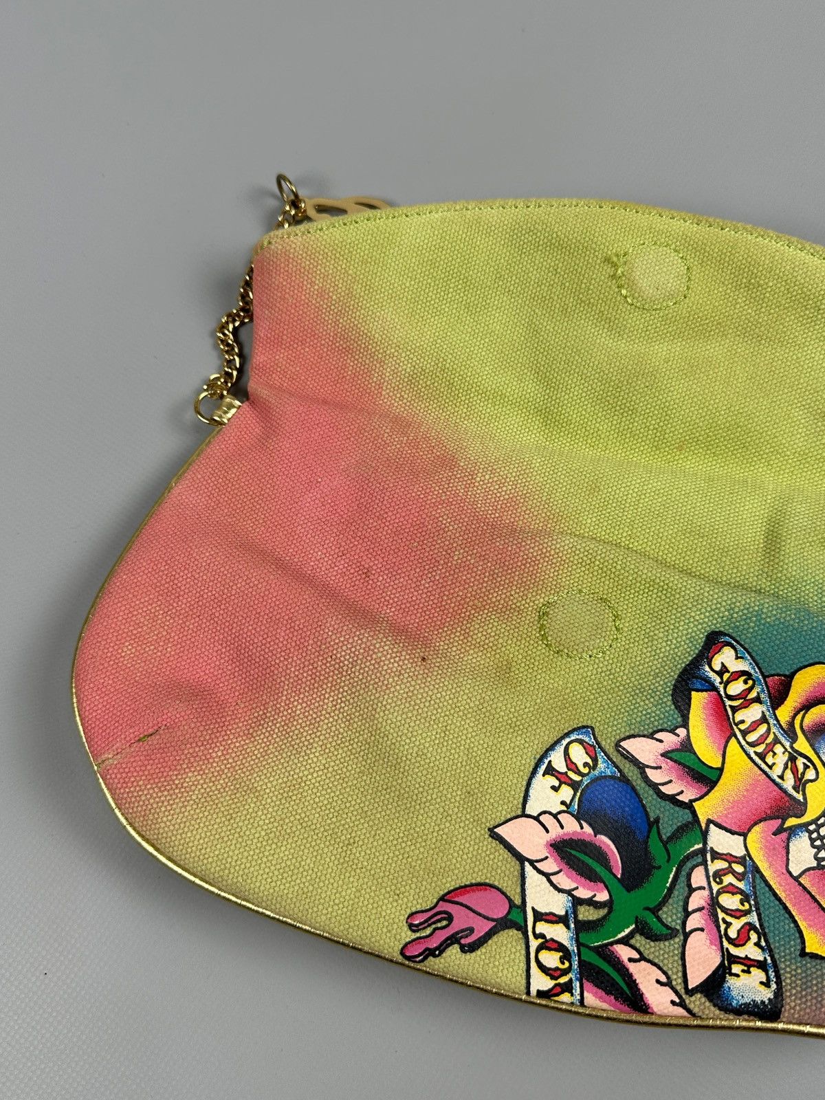 Ed Hardy Vintage Ed Hardy Y2K Tattoo Print Clutch Canvas Bag Size ONE SIZE - 10 Thumbnail