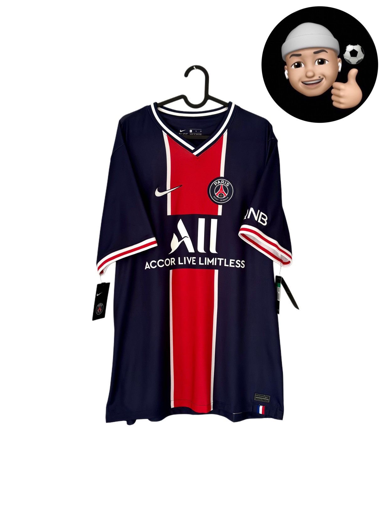 Jordan Brand × Nike NEW 2020 2021 PSG Paris Nike Jordan Home Kit Soccer Jersey Size US XL / EU 56 / 4 - 1 Thumbnail