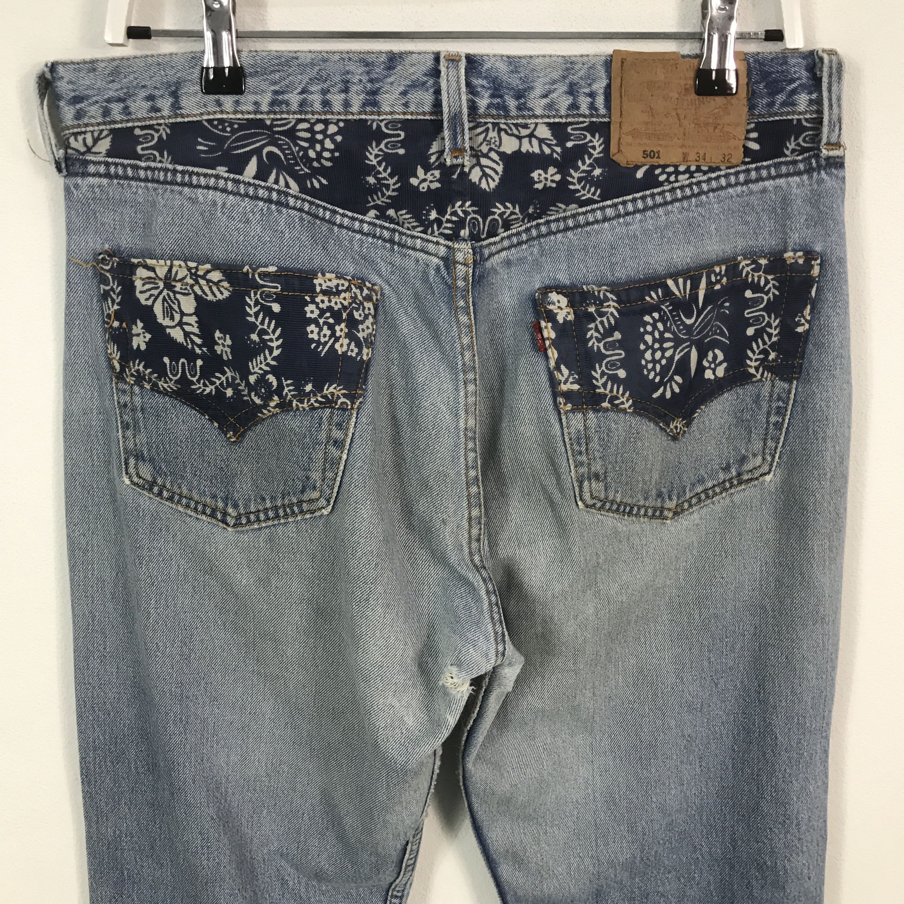 Levi's Rare levi's 501 distressed denim Jeans Size US 34 / EU 50 - 5 Thumbnail