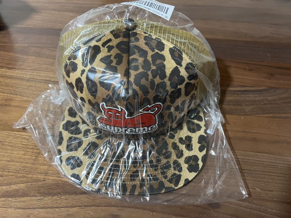 Supreme SUPREME/TOY MACHINE MESH BACK 5-PANEL LEOPARD SNAPBACK