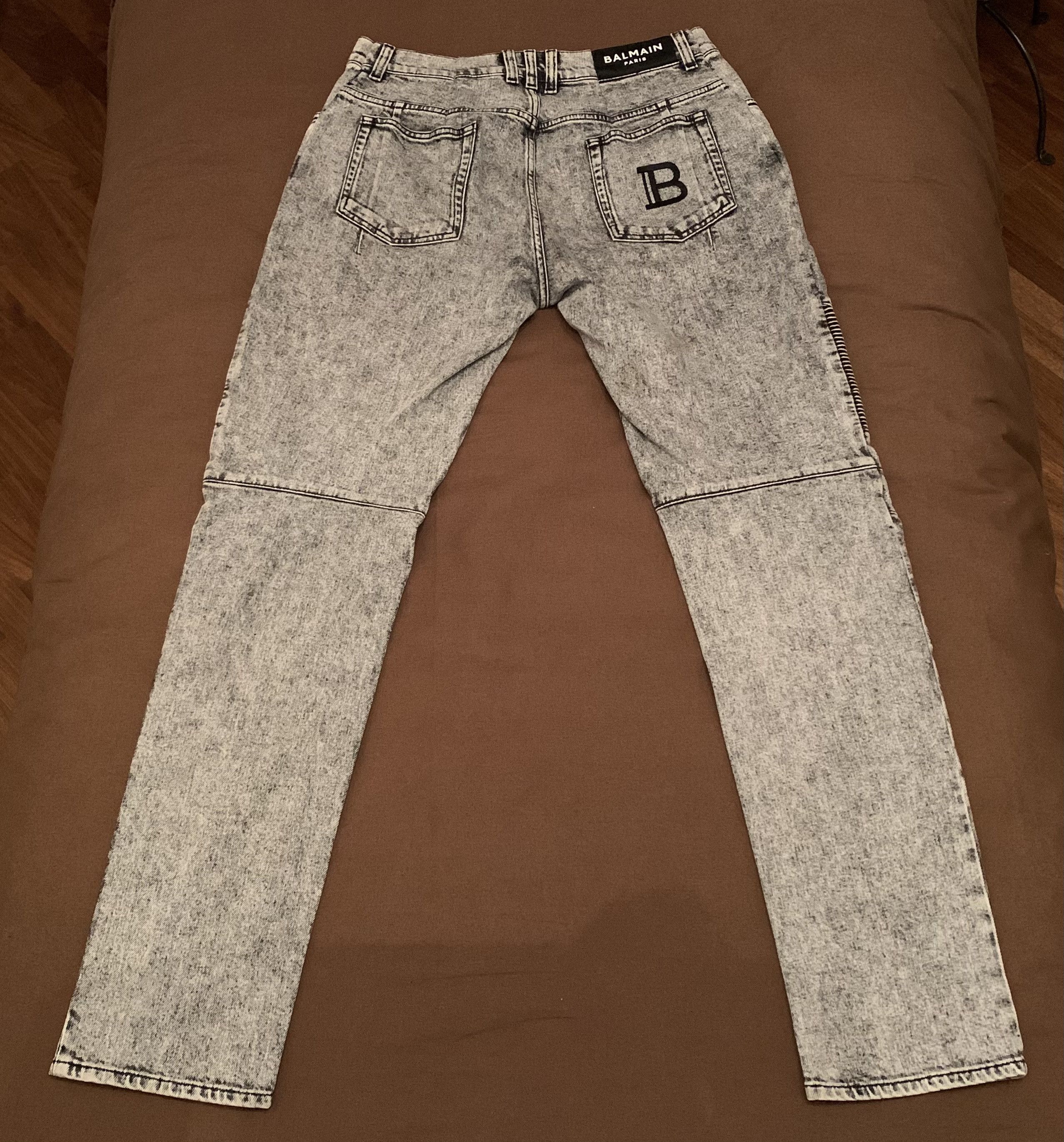 Balmain Balmain Men' s Iconic Biker Jeans (Retail €1,000) Size US 32 / EU 48 - 3 Thumbnail