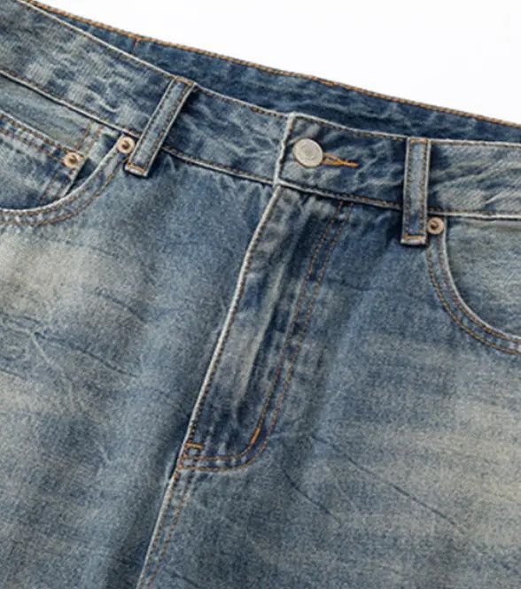 VIBE Retro simple classic distressed straight jeans Size US 32 / EU 48 - 3 Thumbnail