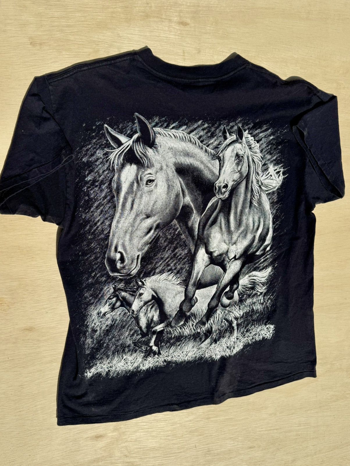 Band Tees × Vintage Vintage 90’s Horse All Over Print Animal AOP T-Shirt Size US XL / EU 56 / 4 - 10 Thumbnail