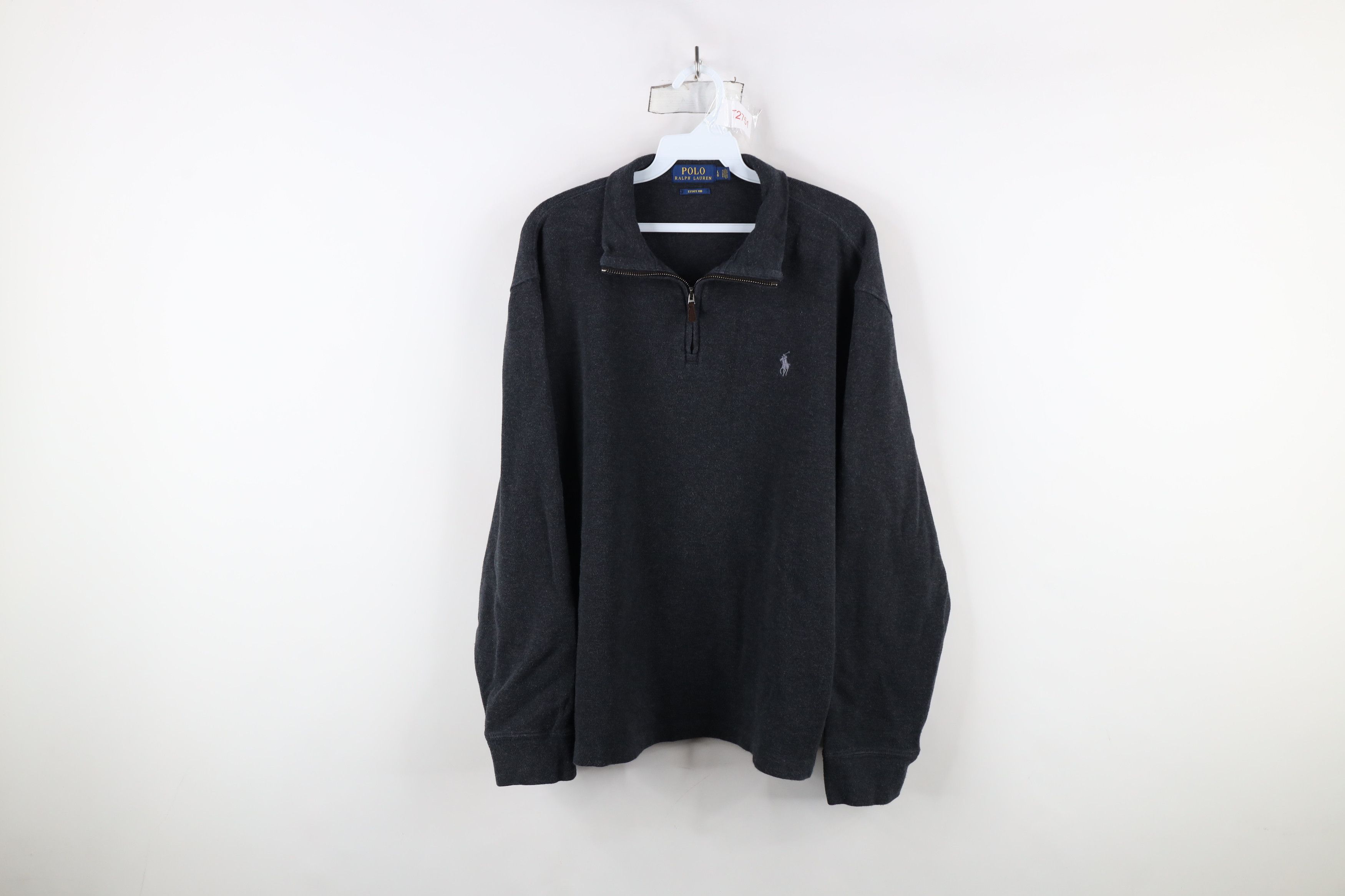 Ralph Lauren × Vintage Vintage Ralph Lauren Estate Rib Knit Half Zip Sweater Size US L / EU 52-54 / 3 - 1 Thumbnail
