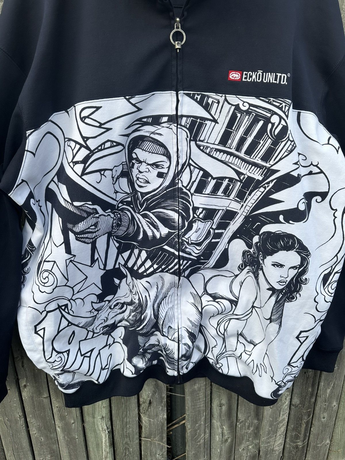 Ecko Unltd. Vintage Ecko unlimited graffiti jacket Size US XXL / EU 58 / 5 - 2 Thumbnail