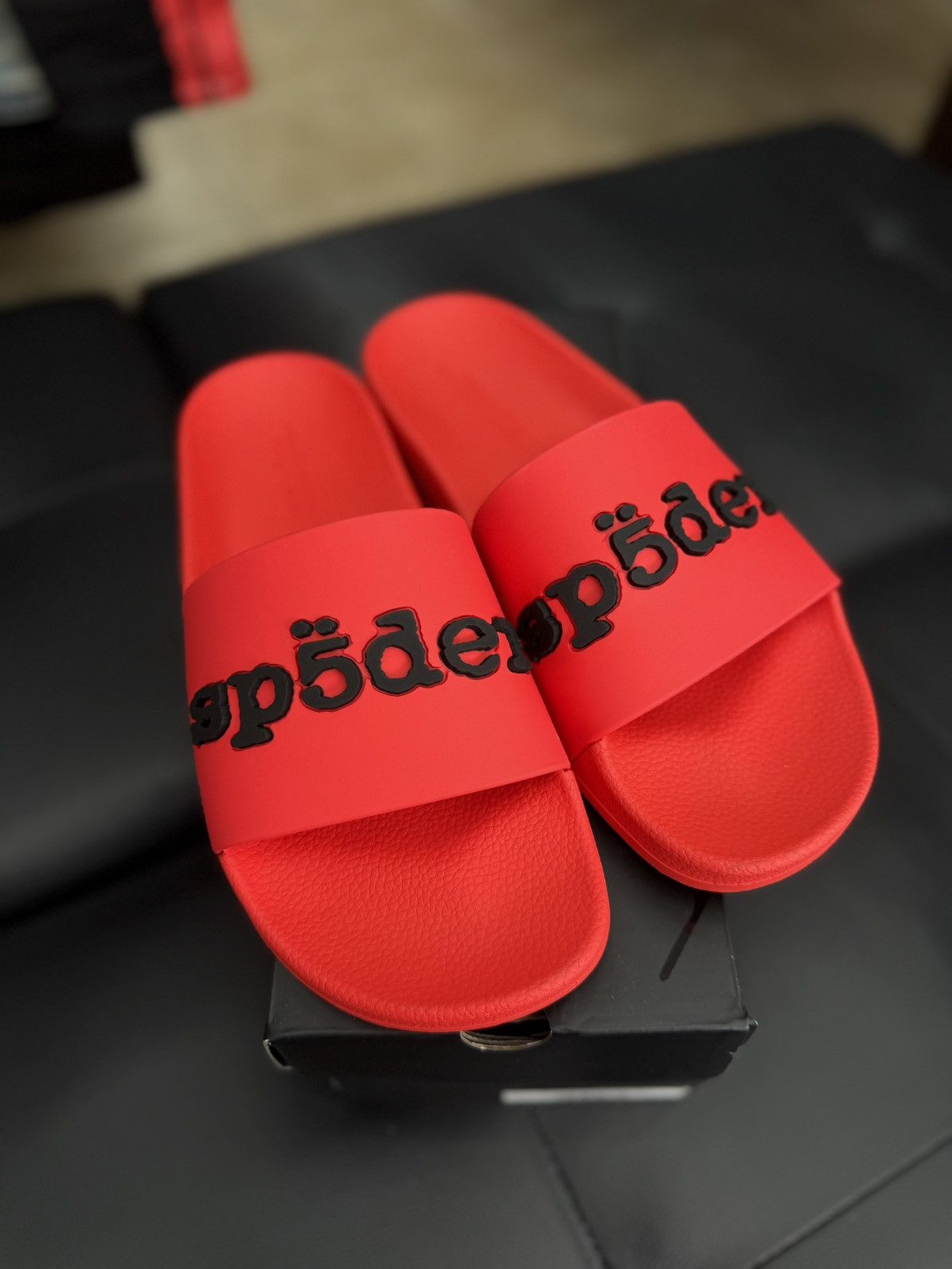 Sp5der Spider Red Slip On Slides Size (8) Brand New Size US 8 / EU 41 - 3 Thumbnail