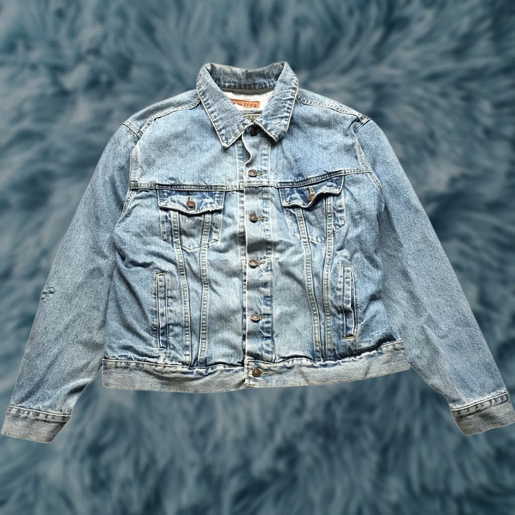 Denime VINTAGE Reliq Denim Trucker Jacket Women's L Long Sleeve Pocket Blue Gray Denim Trucker Jacket Womens L Regular Fit Button Closure Casual Mens? Size L / US 10 / IT 46 - 1 Thumbnail