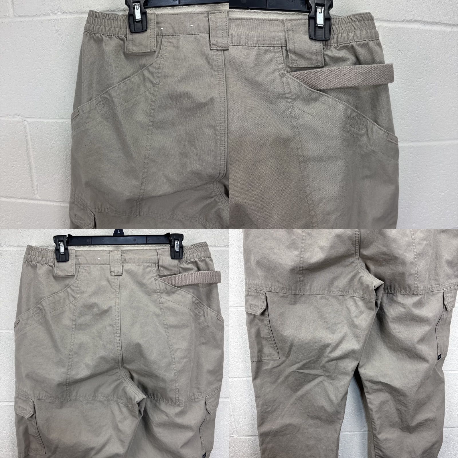 Vintage 5.11 Tactical Series Pants Mens 36x30 Beige Cargo Ripstop Workwear 74251 Size US 36 / EU 52 - 8 Thumbnail