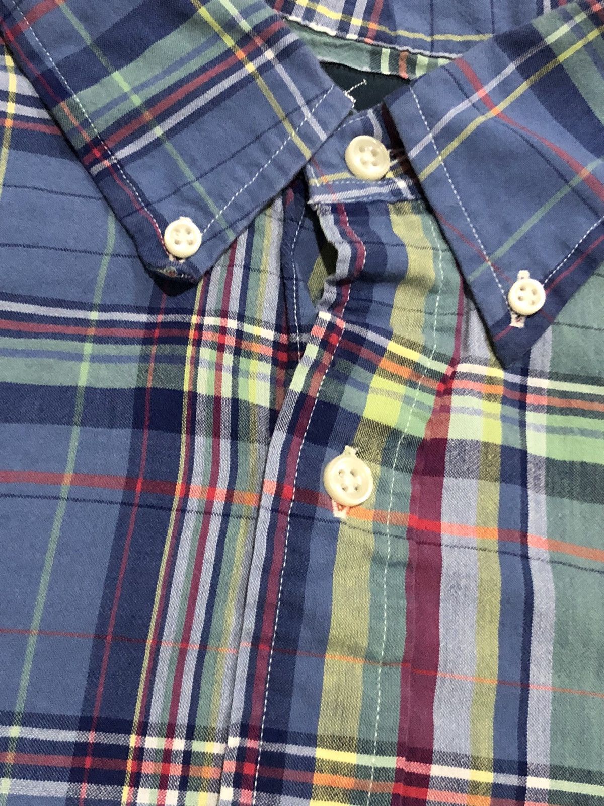 Polo Ralph Lauren × Vintage Vtg 90s Polo Ralph Lauren Plaid Button Down Size US L / EU 52-54 / 3 - 3 Thumbnail