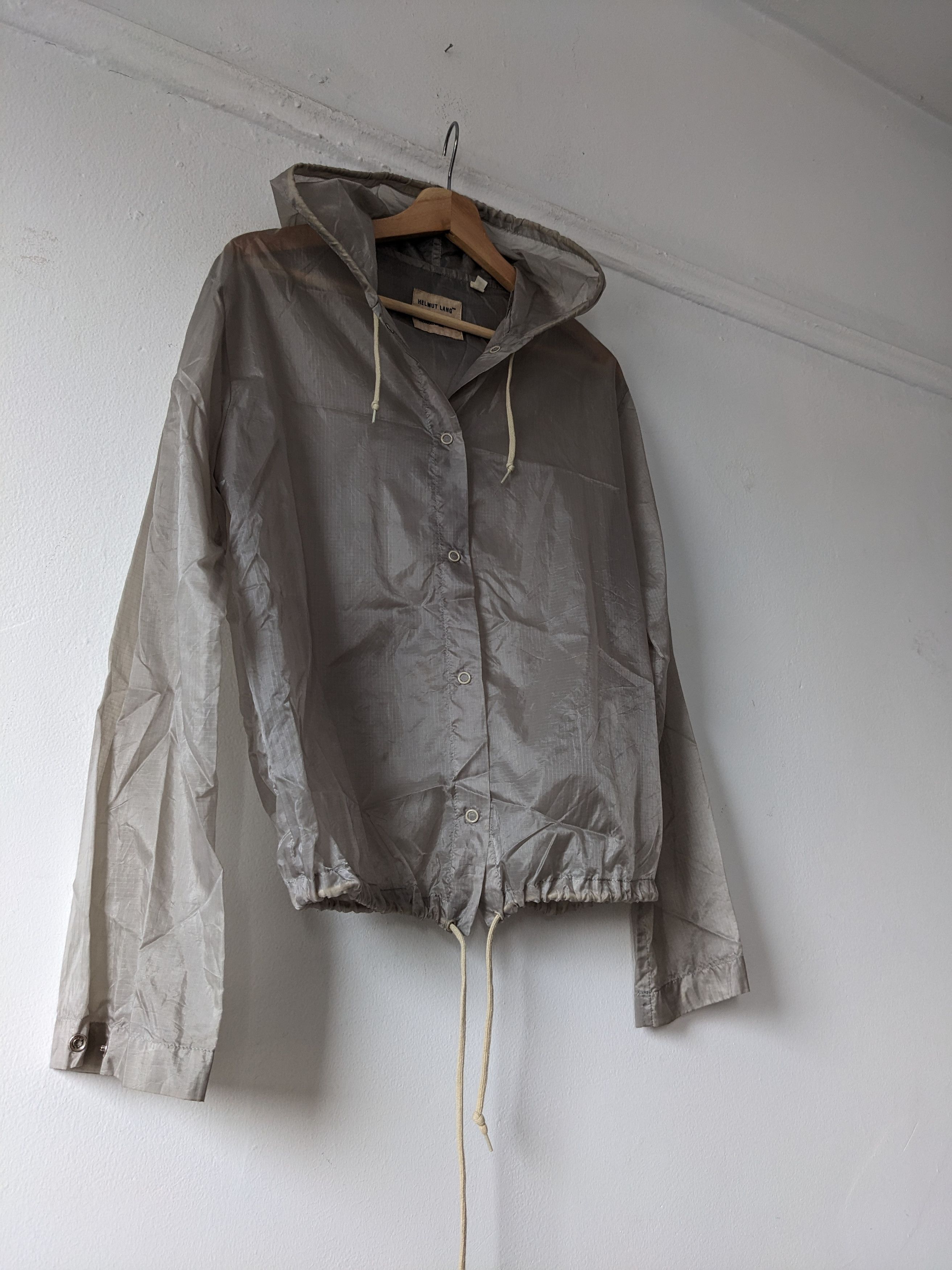 Helmut Lang S/S 1998 Sheer Wide Arm Rain Jacket Size US XS / EU 42 / 0 - 3 Thumbnail