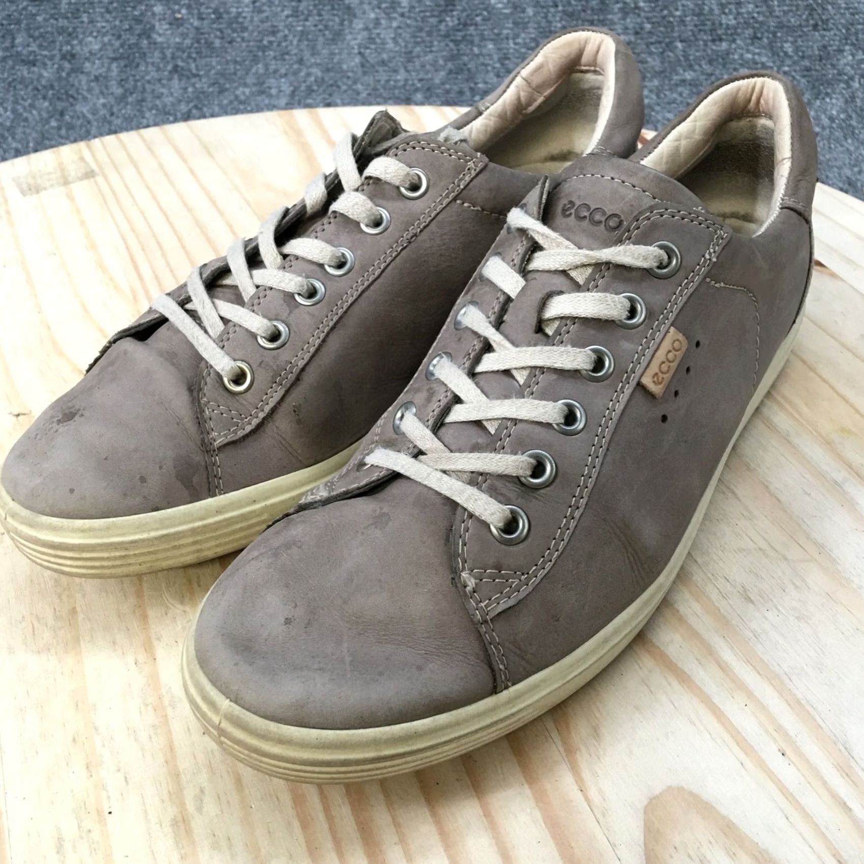 Ecco ECCO Shoes Womens Casual Sneakers Leather Low Top Grey Lace Up Comfort Size S / US 4 / IT 40 - 3 Thumbnail