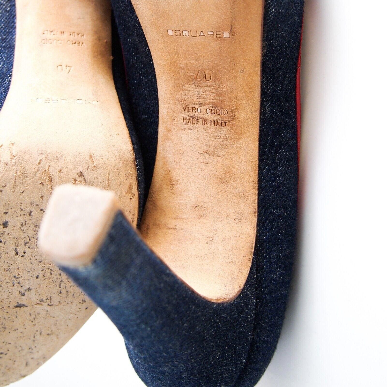 Dsquared2 Dsquared2 Peep Toe Heels Blue Denim Womens US 10 EU 40 Size US 10 / IT 40 - 7 Thumbnail
