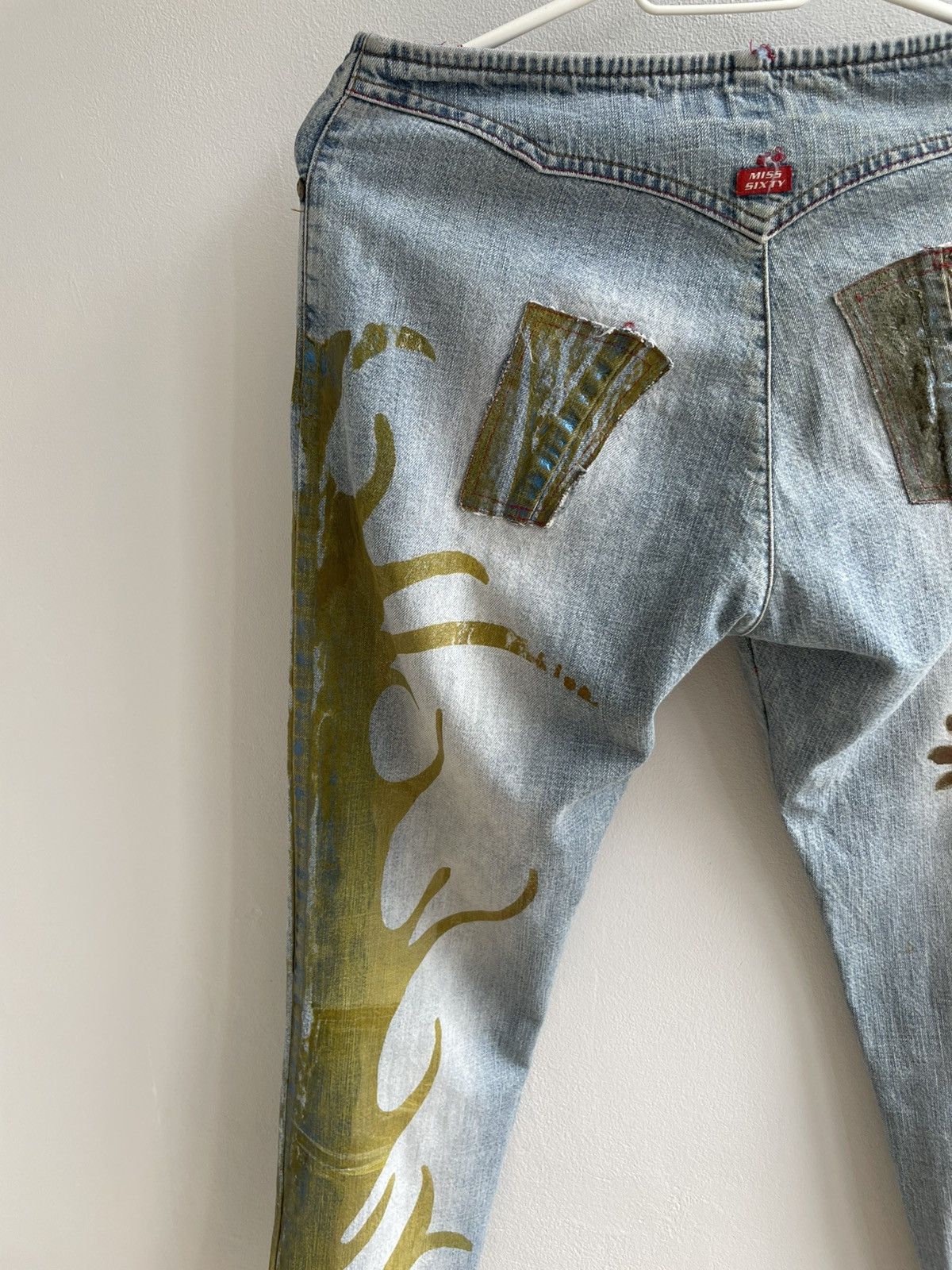 Miss Sixty Vintage Miss Sixty Rare Y2K Floral Print Skinny Denim Jeans Size 28" / US 6 / IT 42 - 15 Thumbnail