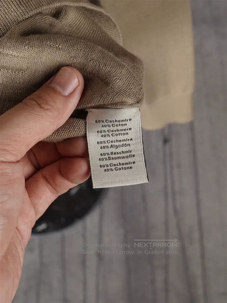 Hermes Hermes Fall/Winter Thick Sandstone Color Cashmere Sweater Size US L / EU 52-54 / 3 - 8 Thumbnail