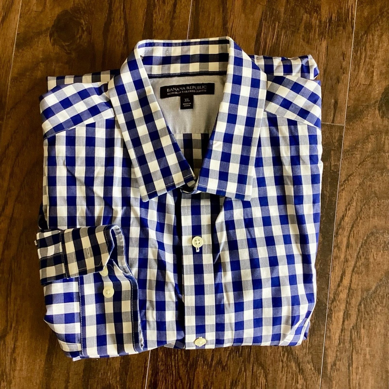 Banana Republic Banana Republic Non Iron Tailored Slim Fit Shirt Size US XL / EU 56 / 4 - 1 Thumbnail