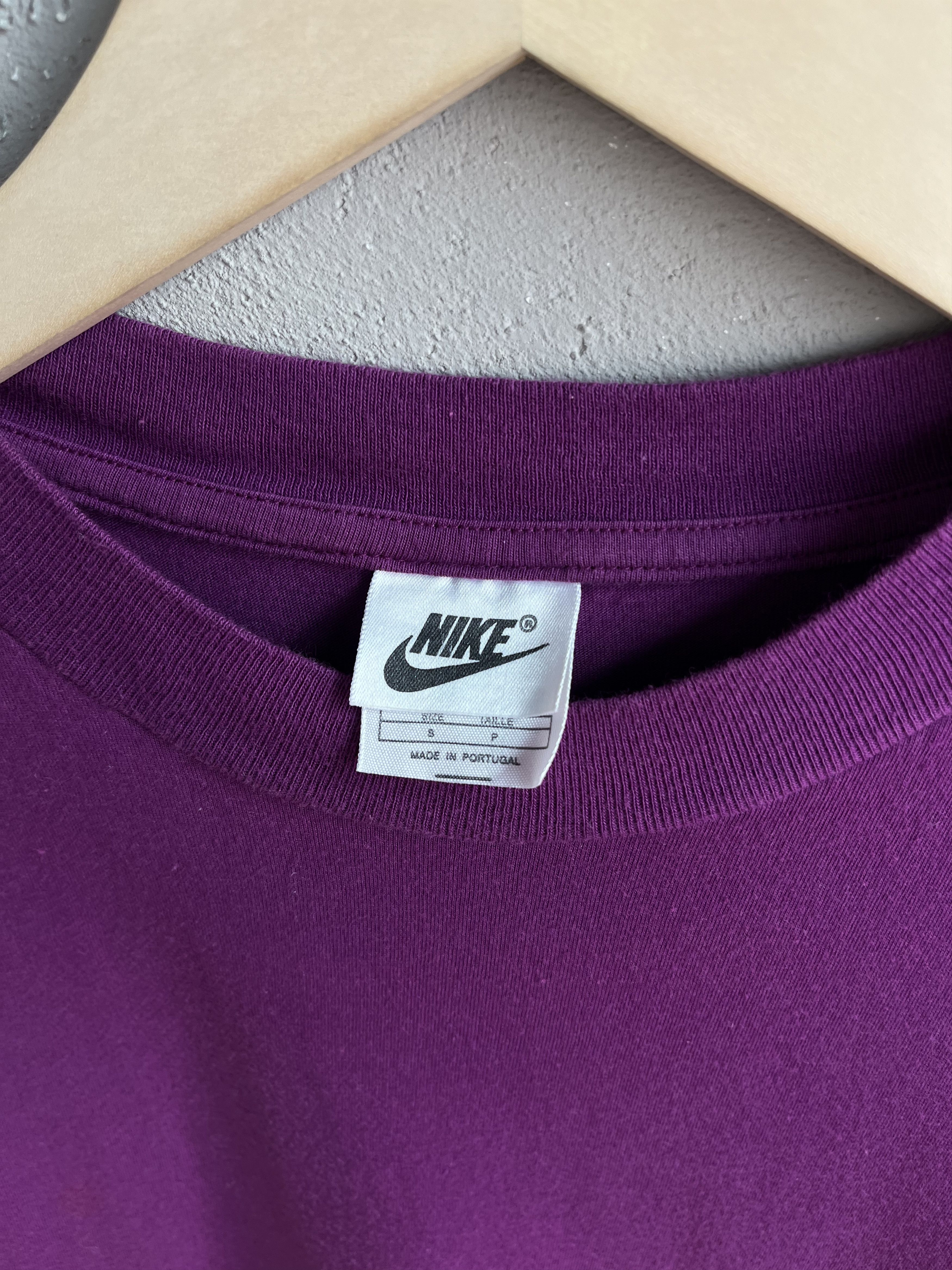 Nike × Vintage Vintage Y2K Nike Air Big Logo Swoosh Just Do It Purple Tee Size US S / EU 44-46 / 1 - 6 Thumbnail