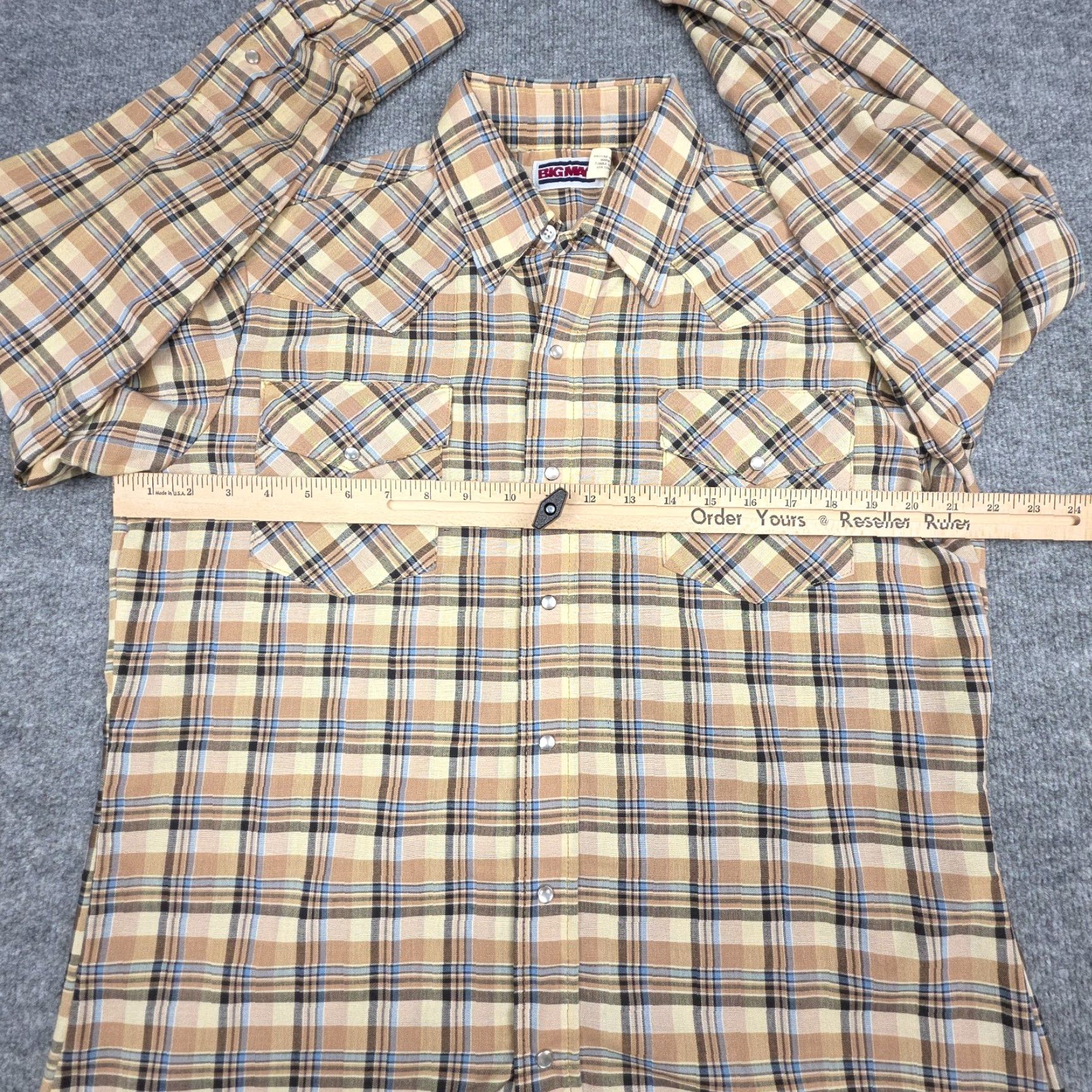 Vintage VINTAGE Big Mac Pearl Snap Shirt Mens Large Plaid Retro Western USA Size US L / EU 52-54 / 3 - 7 Thumbnail