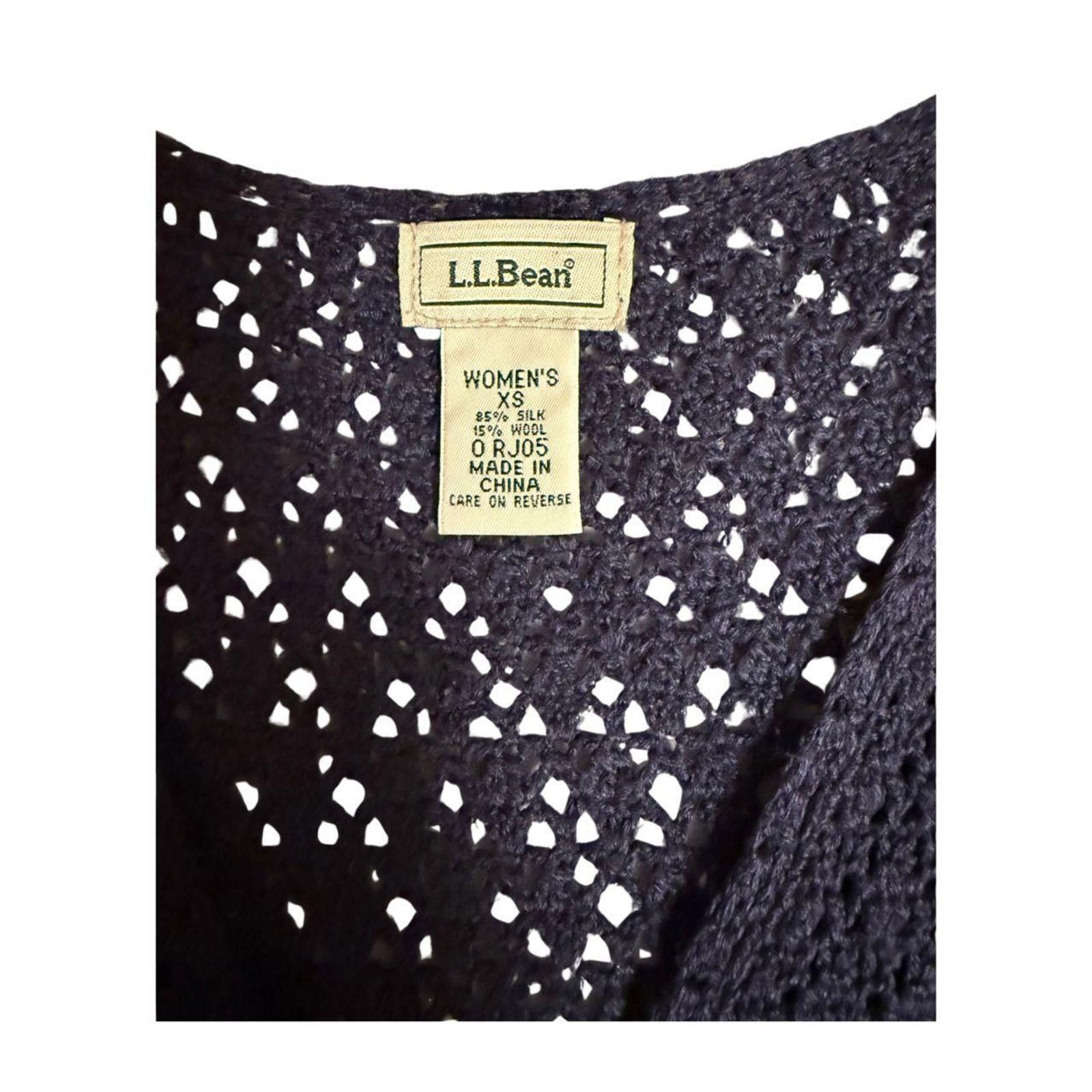 L.L. Bean Vintage 90s LL Bean Silk and Wool Crochet Vest Size XS / US 0-2 / IT 36-38 - 4 Thumbnail