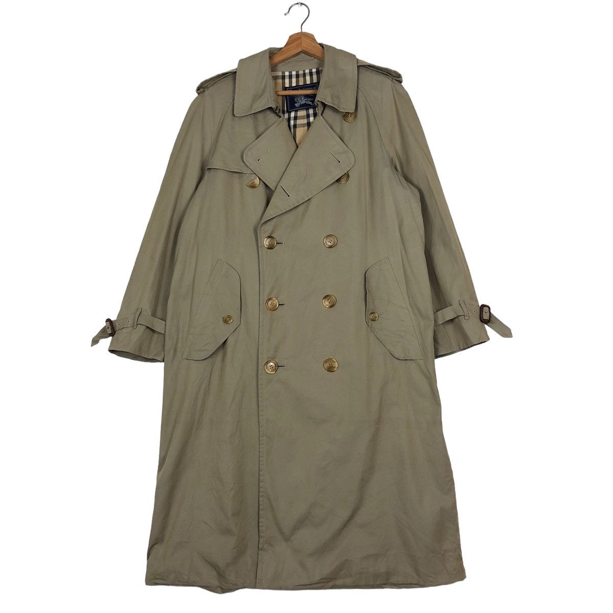 Burberry 🔥Vintage Long Jacket Burberrys Nova Check Blanket Bondage Size US M / EU 48-50 / 2 - 1 Thumbnail