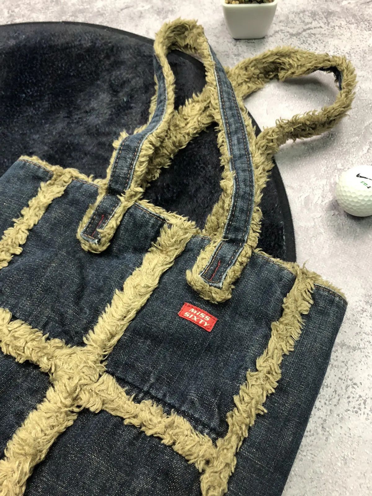 Miss Sixty MISS SIXTY Avantgarde Mohair Denim Shopper Bag Streetwear Size ONE SIZE - 2 Thumbnail