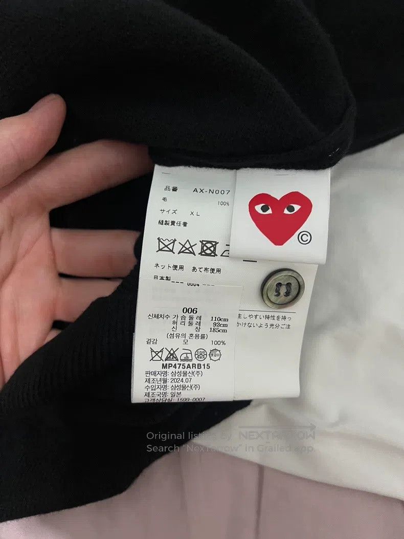 Comme des Garcons Comme Des Garcons Black Round Neck Cardigan Size XL / US 12-14 / IT 48-50 - 5 Thumbnail