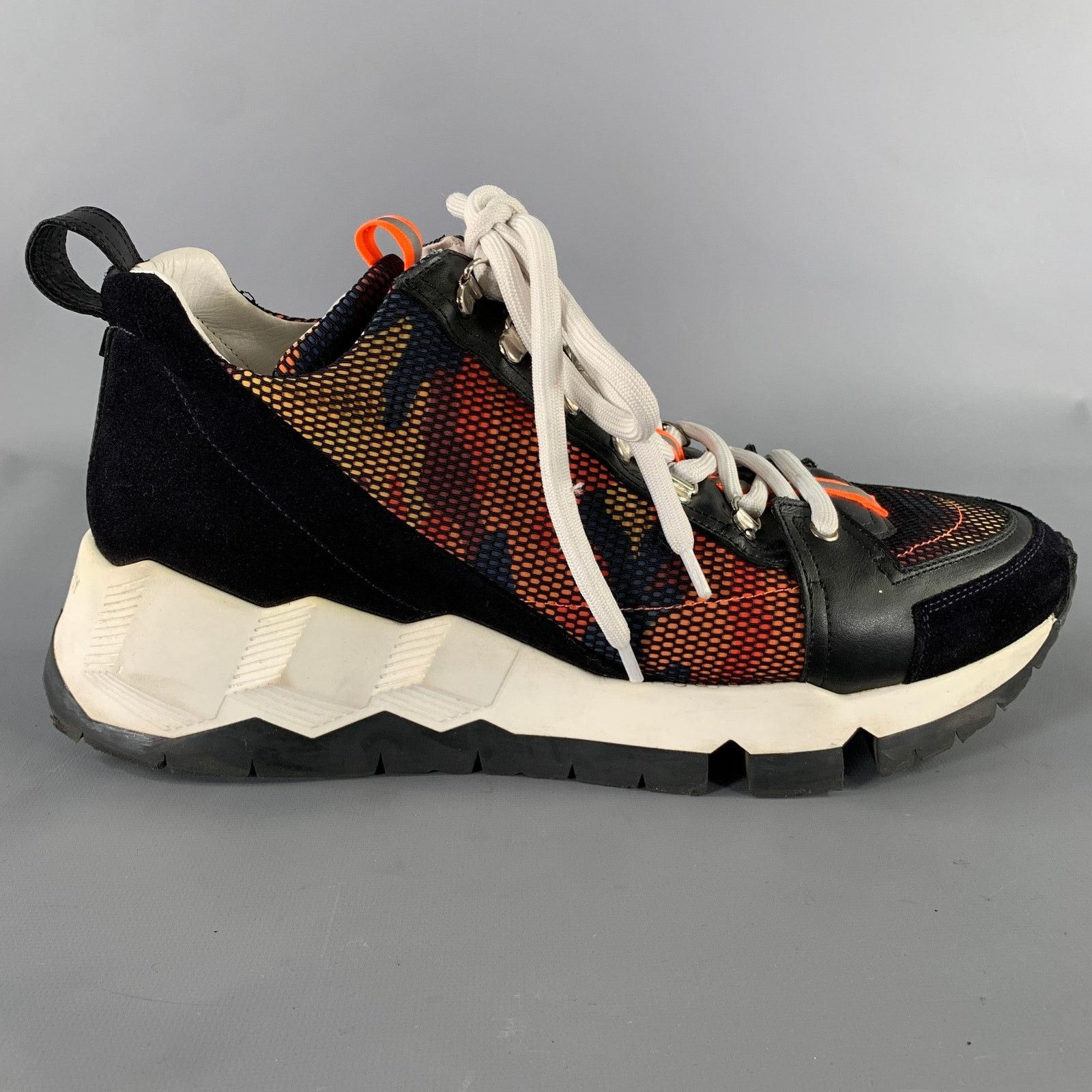 Pierre Hardy PIERRE HARDY Size 13 Black White Orange Mesh Runner Sneakers Size US 13 / EU 46 - 2 Thumbnail