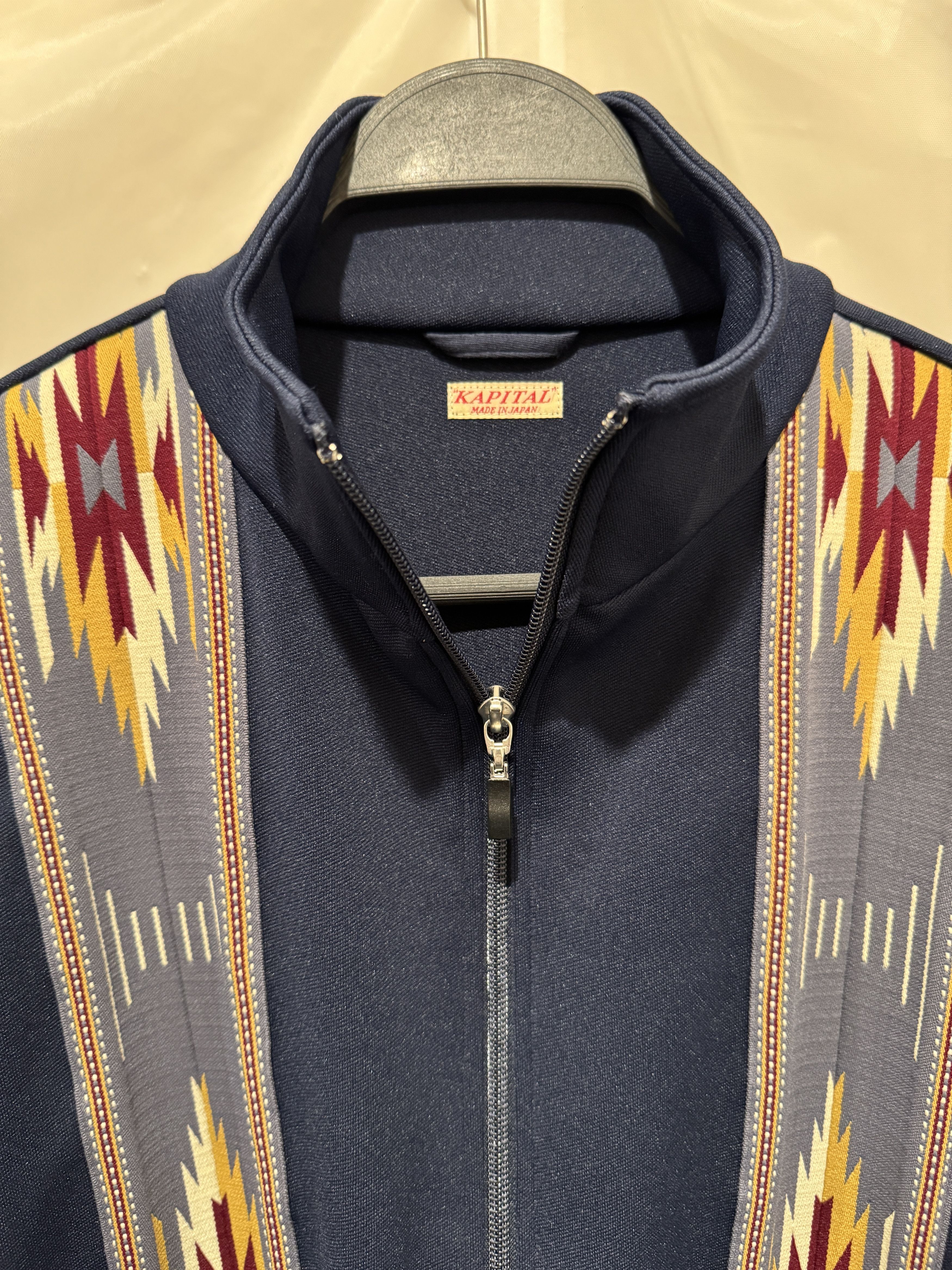 Kapital SMOOTH JERSEY KOCHI & ZEPHYR TRACK JACKET NAVY SIZE 3 LARGE Size US L / EU 52-54 / 3 - 10 Thumbnail