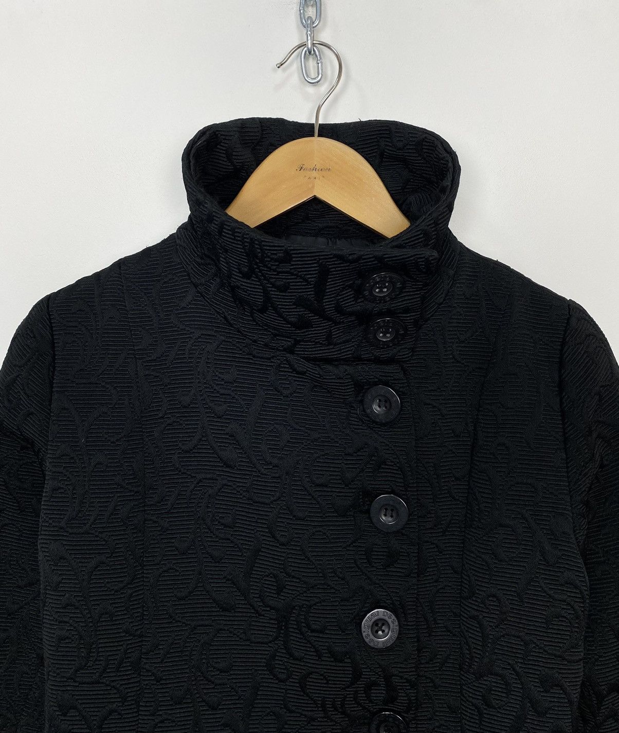 Desigual DESIGUAL Womens Graphic Overcoat UK 12 Medium Black Floral Size M / US 6-8 / IT 42-44 - 2 Thumbnail