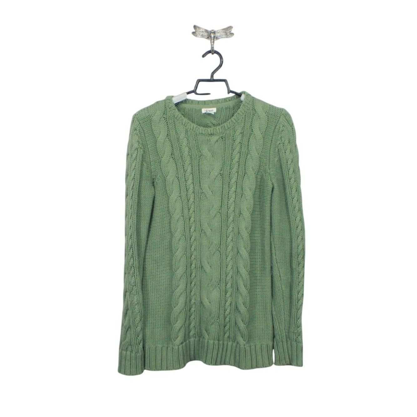 L.L. Bean LL Bean Women's Double L Cable Sweater Crewneck Size S / US 4 / IT 40 - 1 Thumbnail
