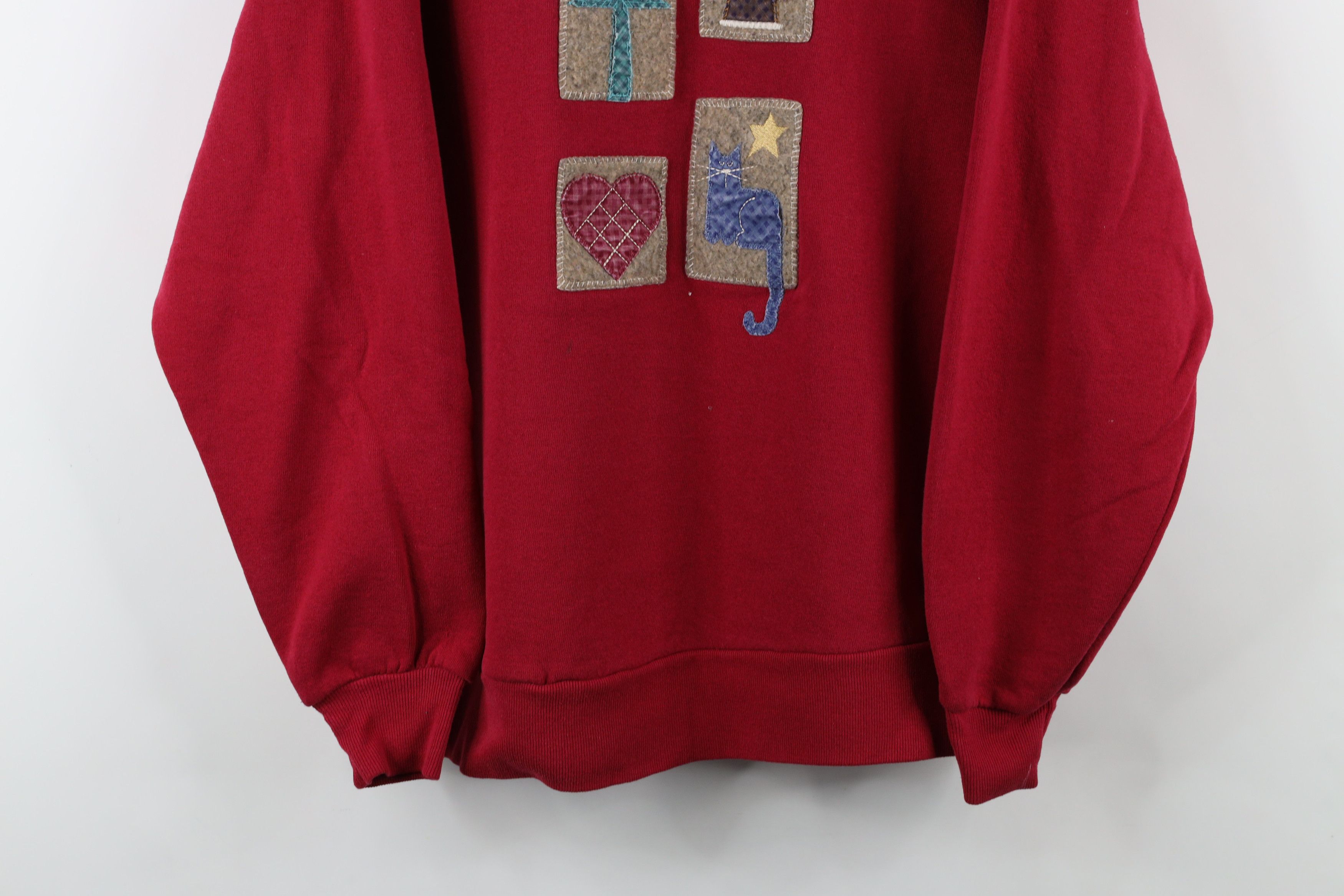 Vintage Vintage 90s Country Primitive Tree Cat Coffee Sweatshirt USA Size M / US 6-8 / IT 42-44 - 3 Thumbnail