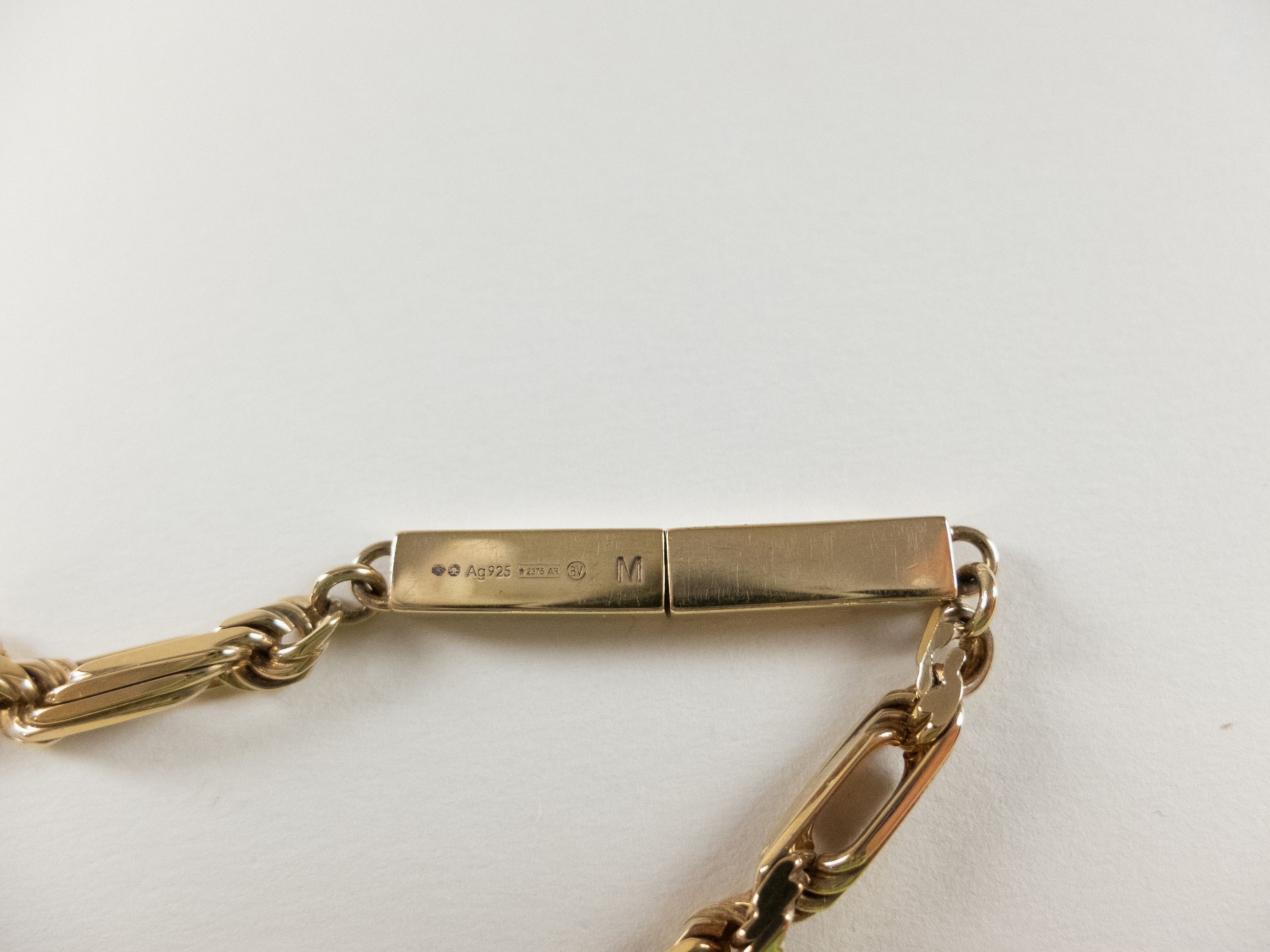 Bottega Veneta BOTTEGA VENETA Ripple gold plated silver chain bracelet M q Size ONE SIZE - 7 Thumbnail