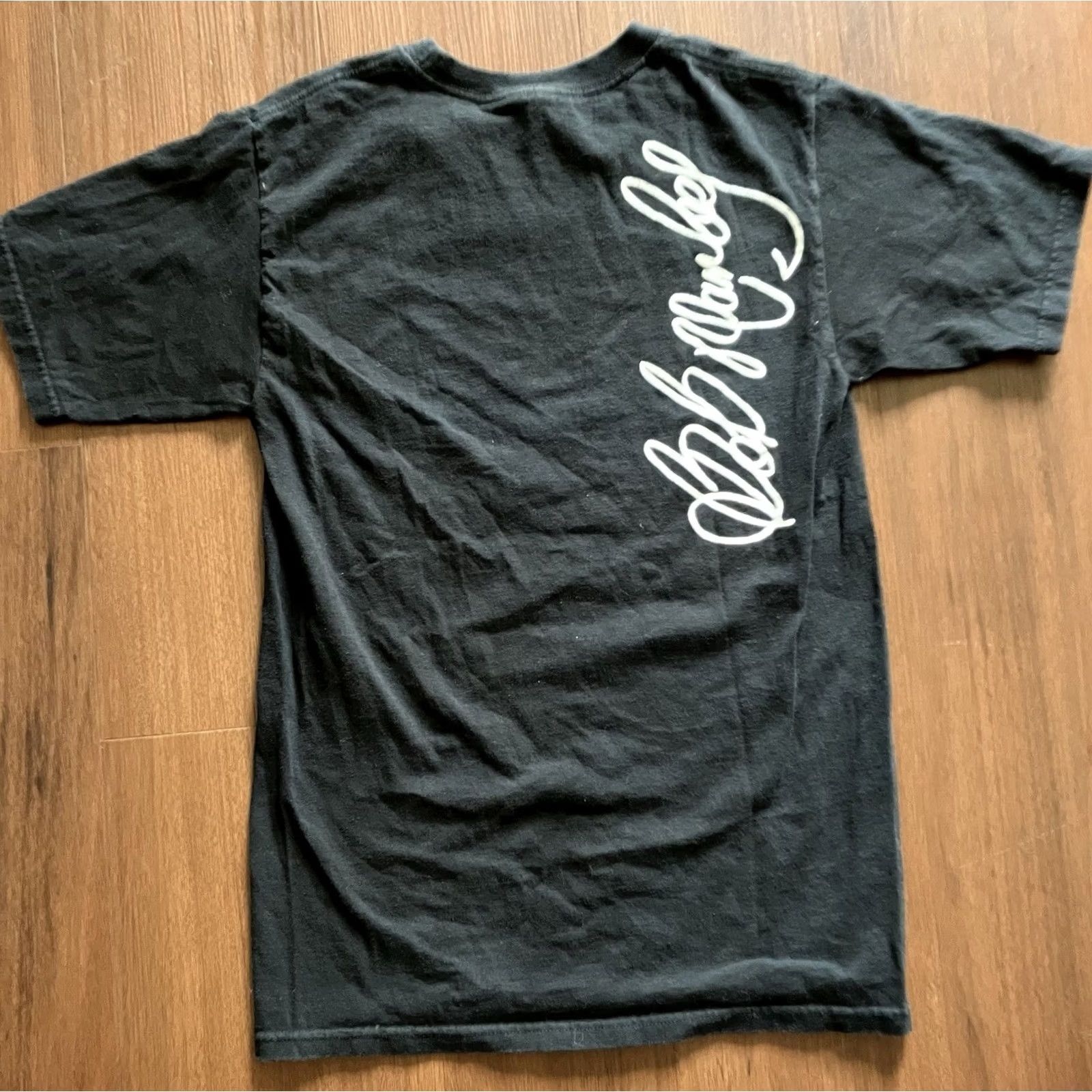 Vintage BOB MARLEY & LION Zion Black T-Shirt S Mens Cotton Crew Neck Short Sleeve Mexico Cancun Rivera Maya 2 Side Yazbek Music Shirt Size US S / EU 44-46 / 1 - 6 Thumbnail