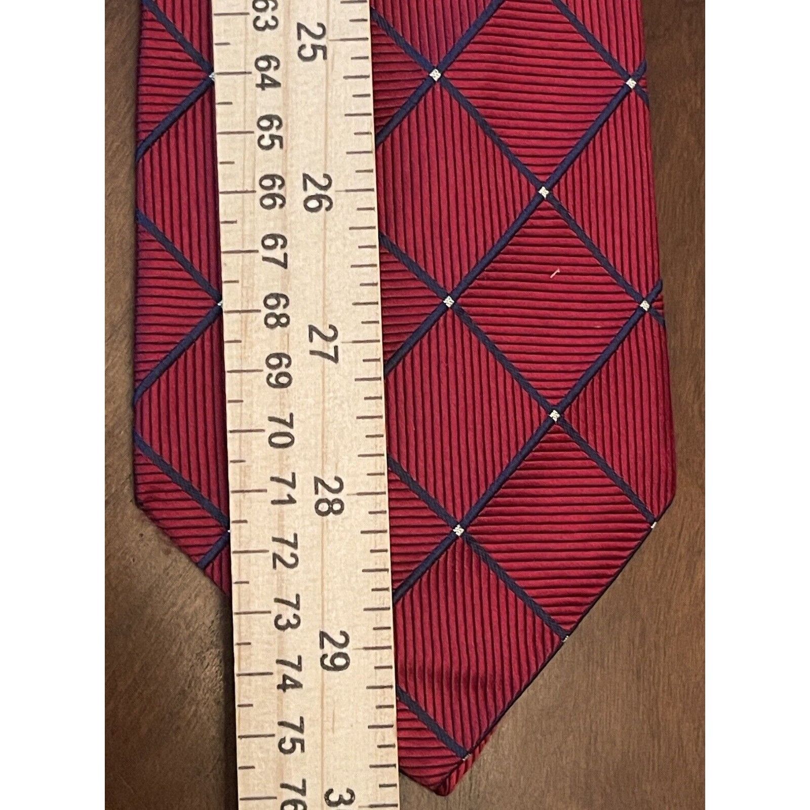 Nautica Nautica Red Blue 100% Silk Men’s Neck Tie Made In China Size ONE SIZE - 5 Thumbnail