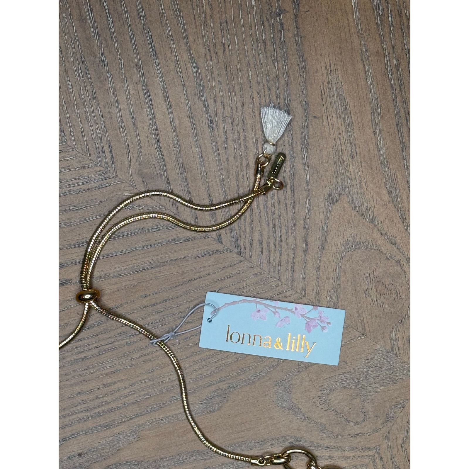 Other Lonna & Lilly Gold Tone Black Floral Adjustable Necklace Size ONE SIZE - 3 Thumbnail