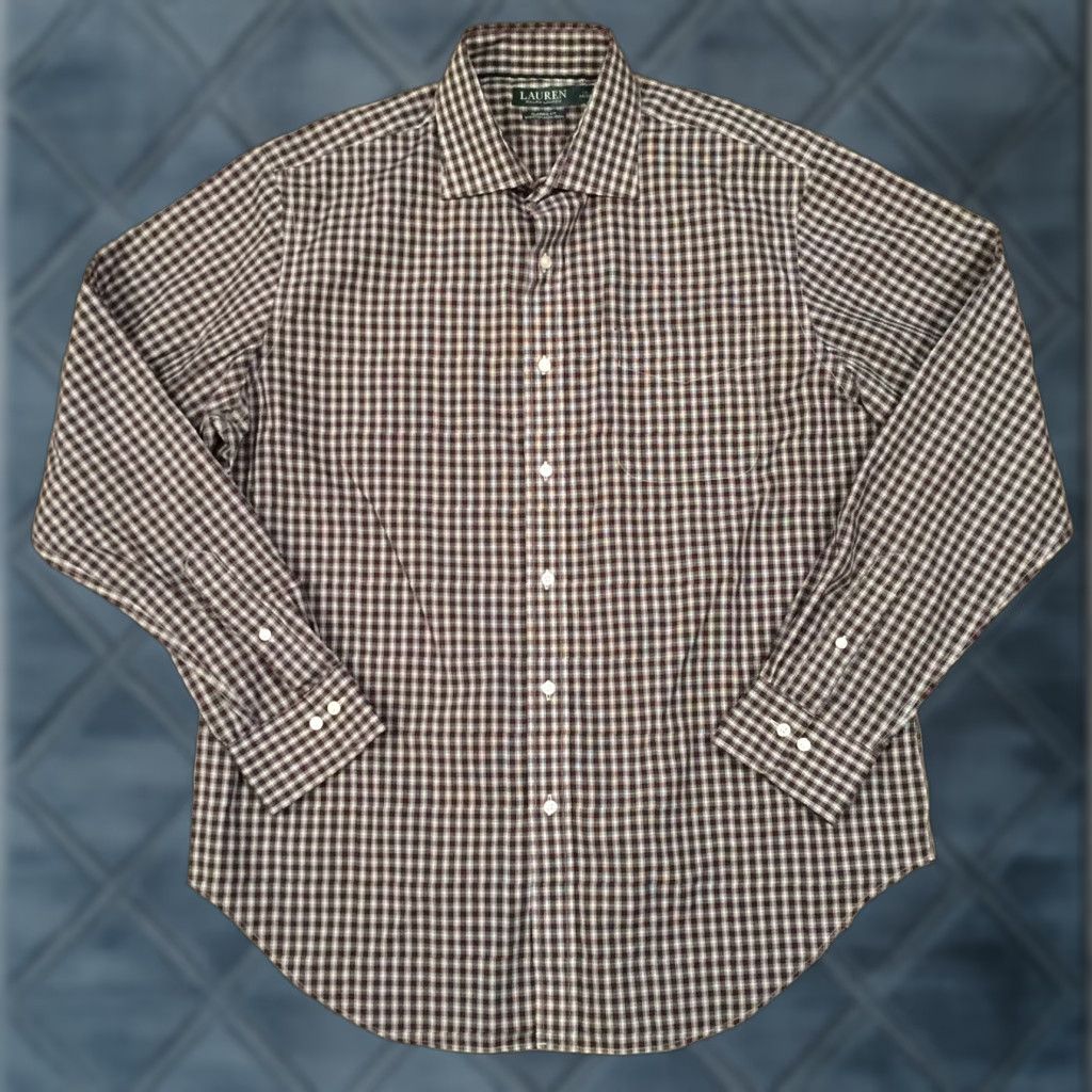 Ralph Lauren Lauren Ralph Lauren Shirt Mens 17 Green Red Plaid Long Sleeve Button Up Size US XL / EU 56 / 4 - 1 Thumbnail