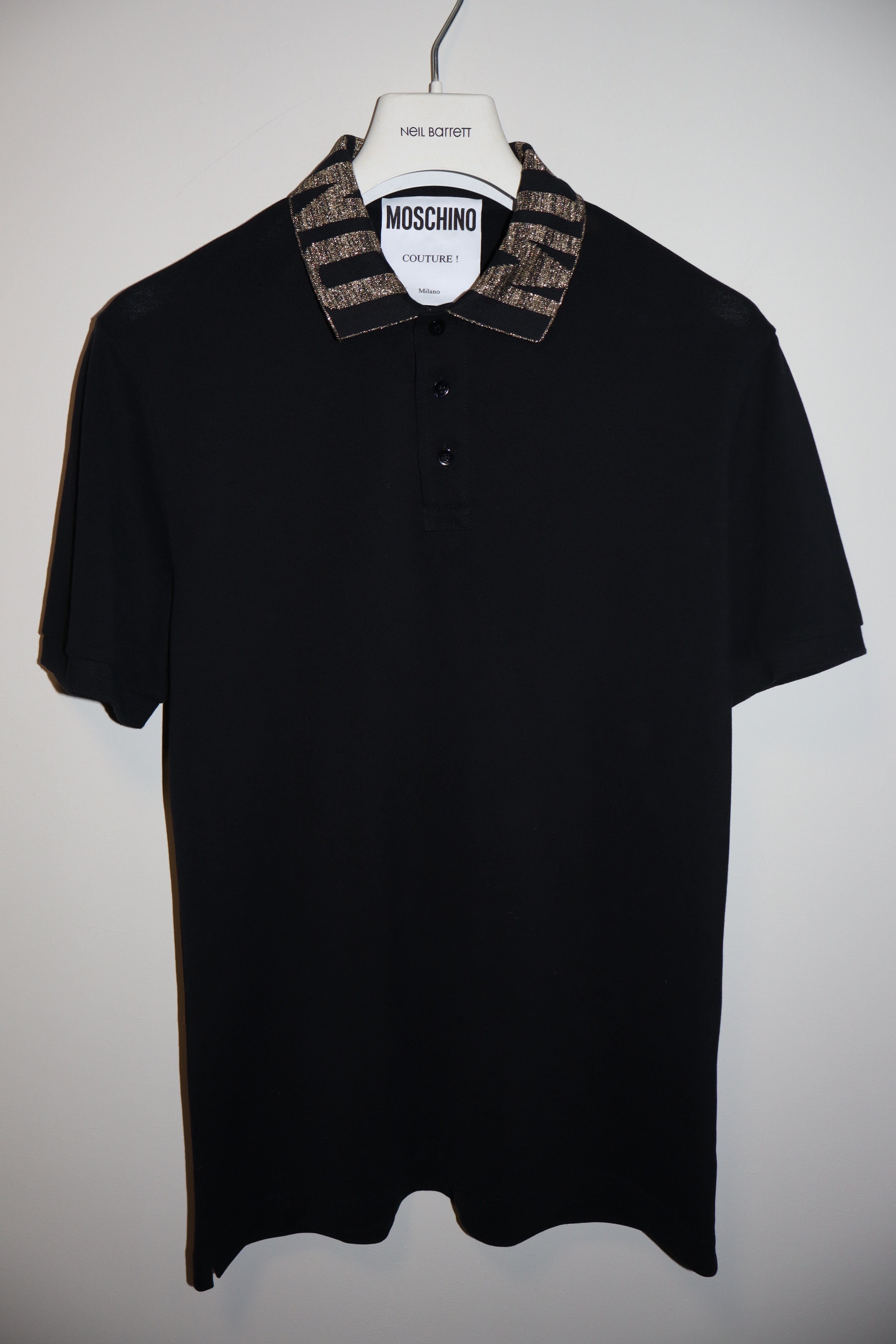 Moschino Golden logo collar Polo shirt Size US M / EU 48-50 / 2 - 1 Thumbnail