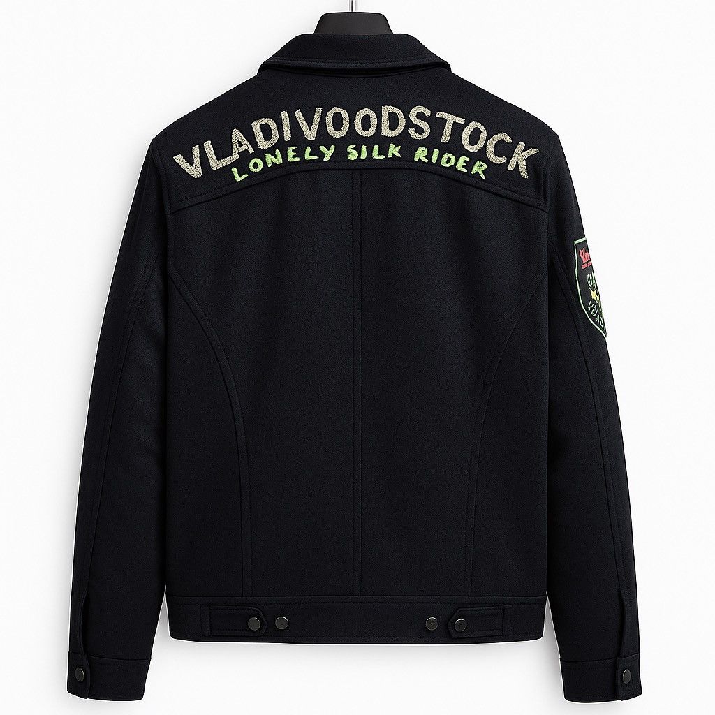 Style & Co Rare Y2K Stylelab Inc Korea Black Wool Military Embroidered Size US M / EU 48-50 / 2 - 1 Thumbnail