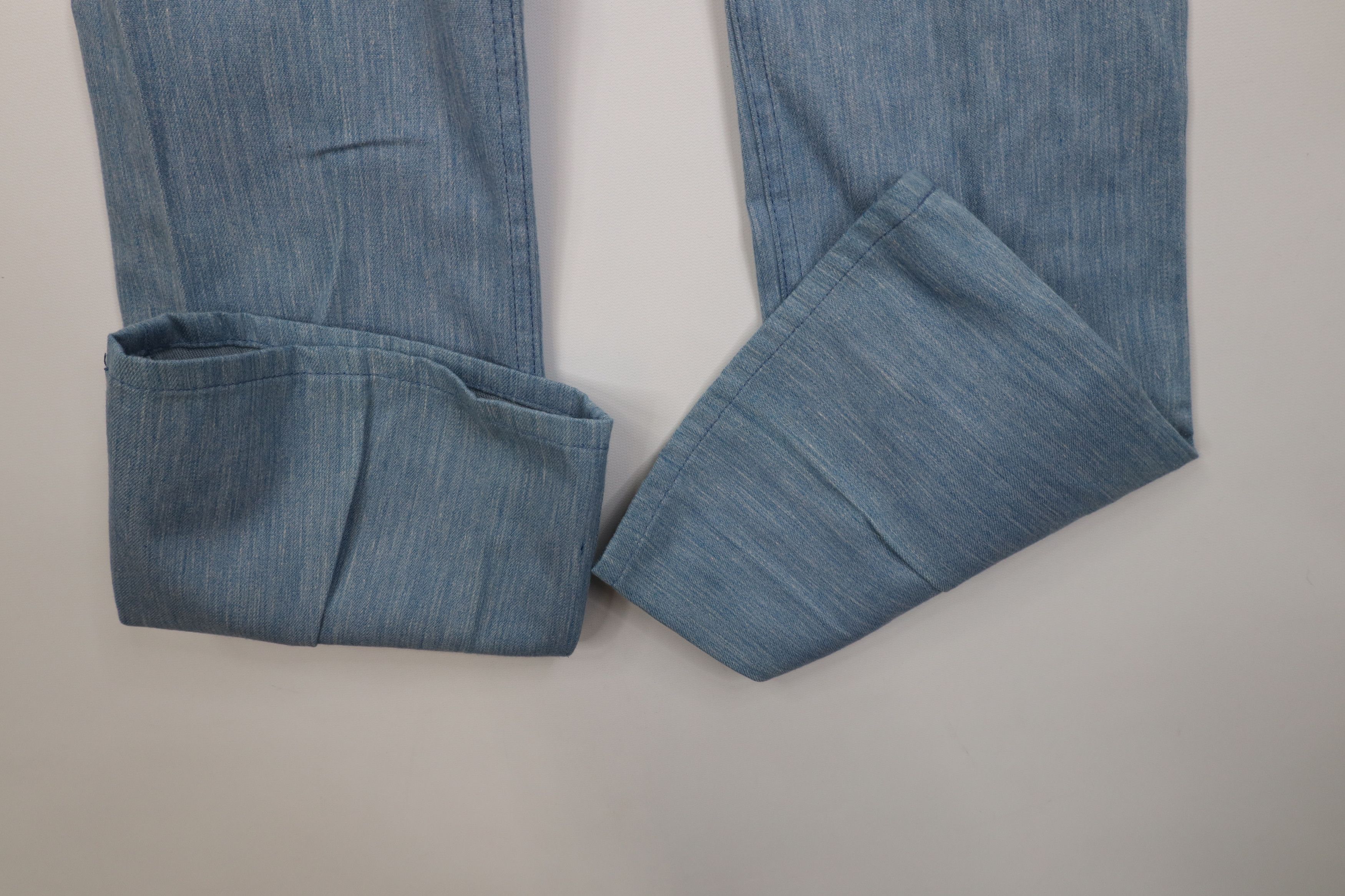 Lee Vintage 70s Lee Flared Wide Leg Denim Jeans Blue USA Size 24" / US 00 / IT 34 - 6 Thumbnail