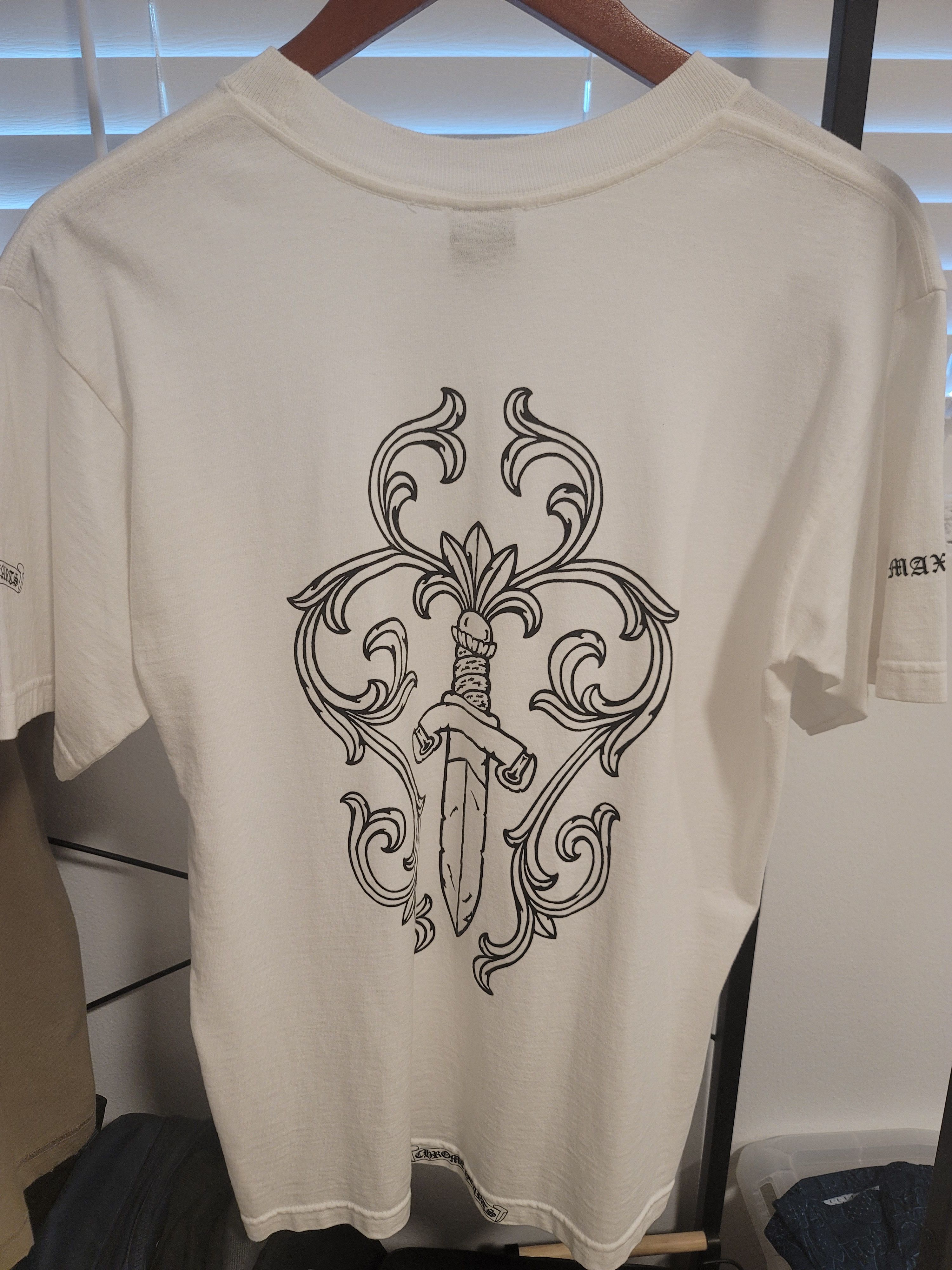 Chrome Hearts 90’S MAXFIELD X CHROME HEARTS SCROLL DAGGER TEE | Grailed