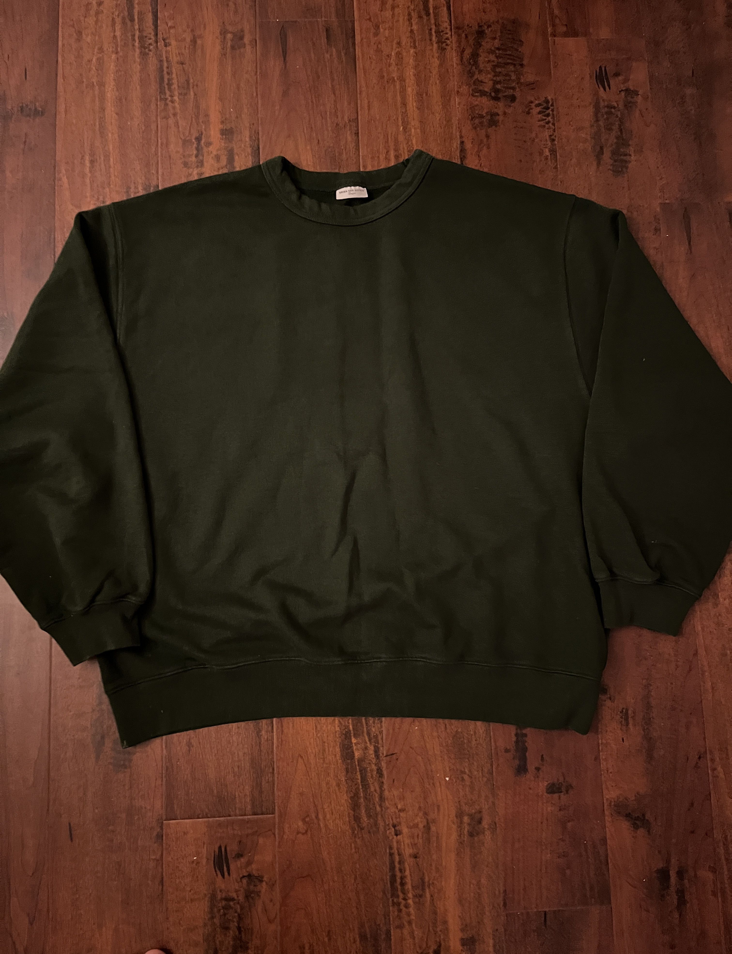 Dries Van Noten (LARGE) DRIES VAN NOTEN GREEN SWEATSHIRT Size US L / EU 52-54 / 3 - 2 Thumbnail